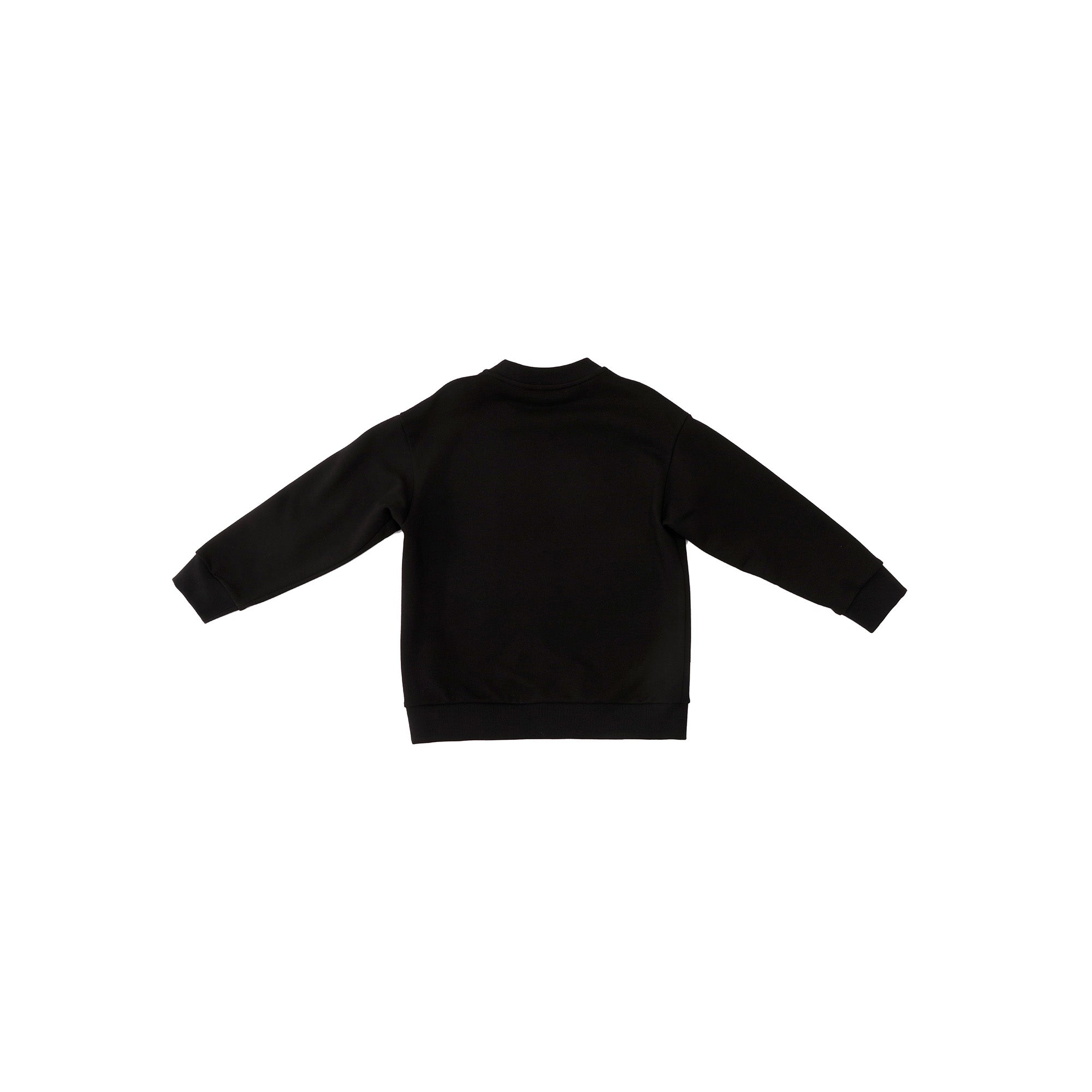 Boys & Girls Black Logo Cotton Sweatshirt