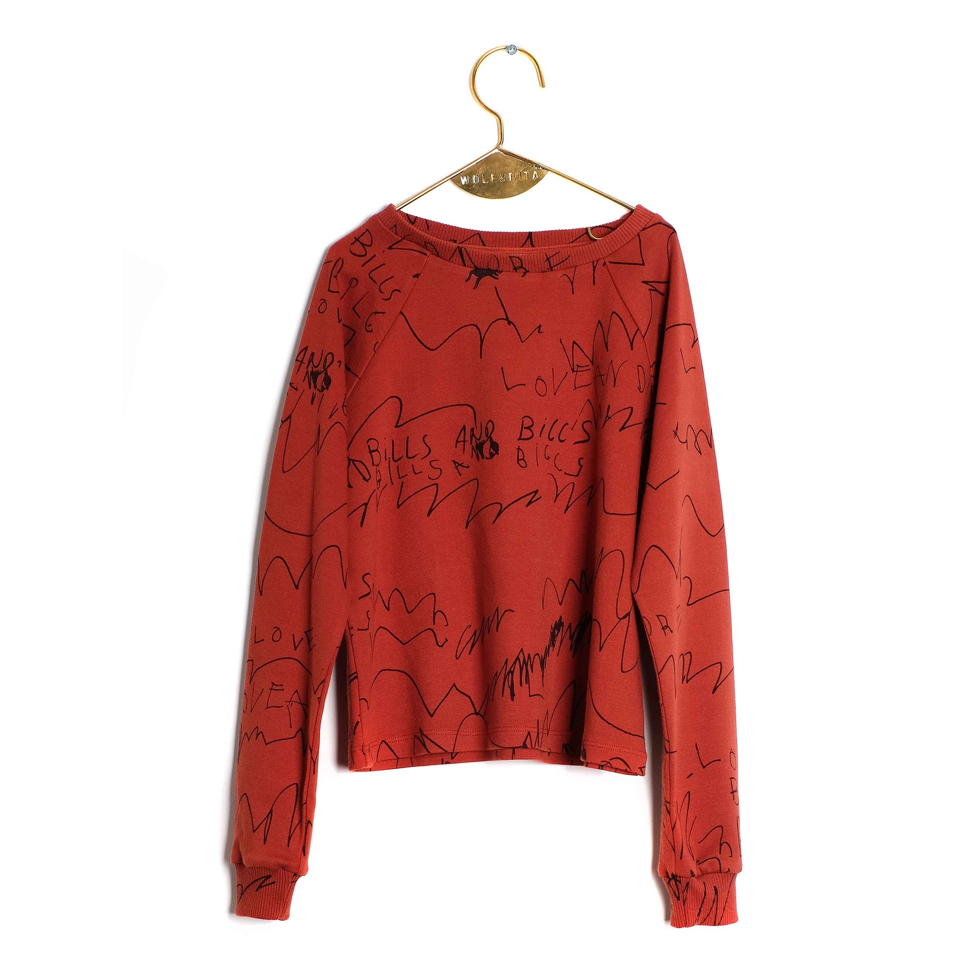 Boys & Girls Brick Red Cotton Jumper