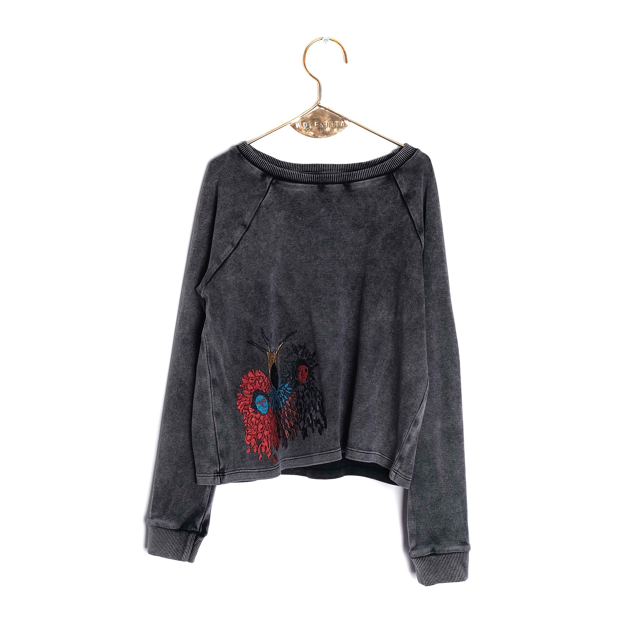 Boys & Girls Fade Out Grey Cotton Jumper