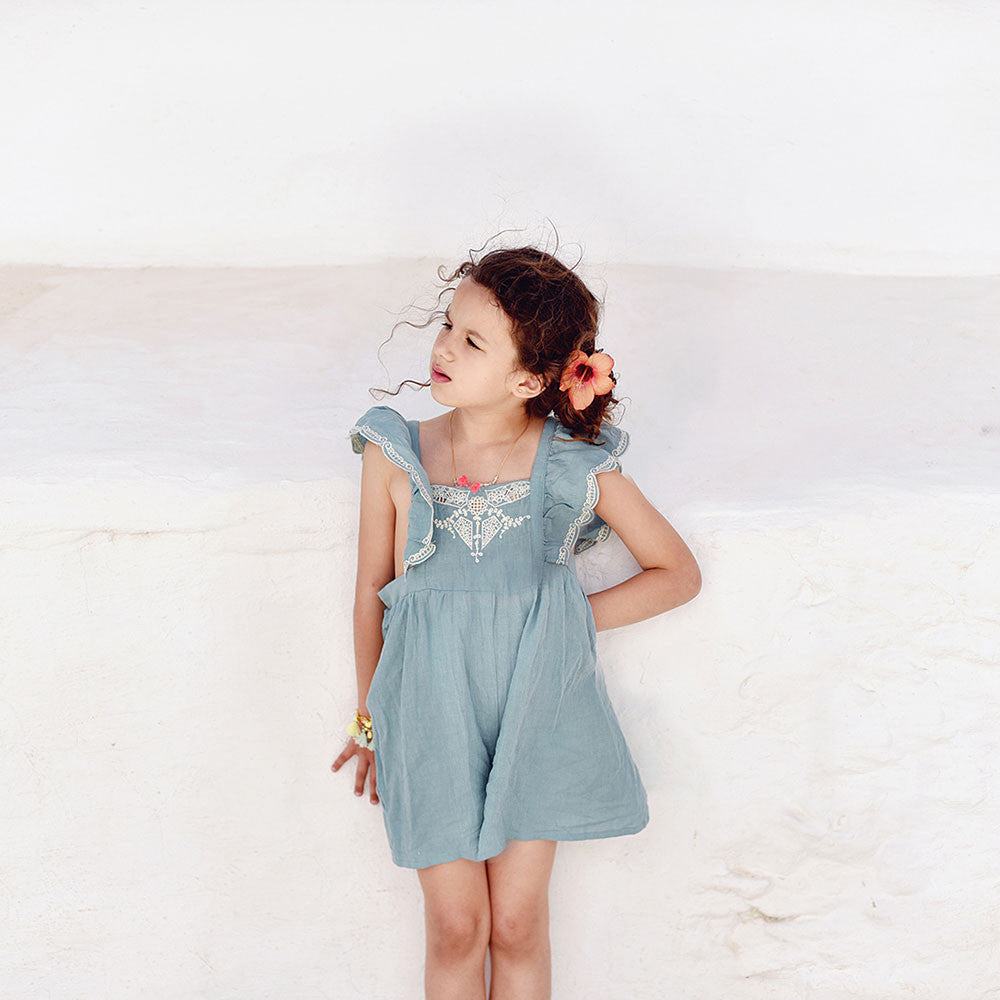Girls Blue 'Celeste' Romper