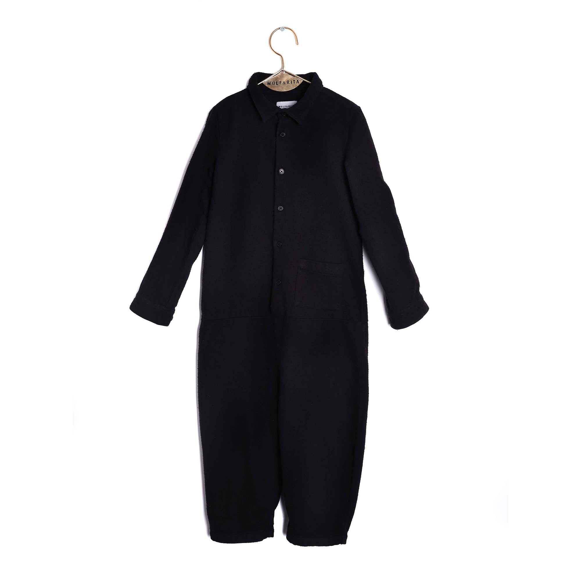 Girls & Boys Black Cotton Trousers