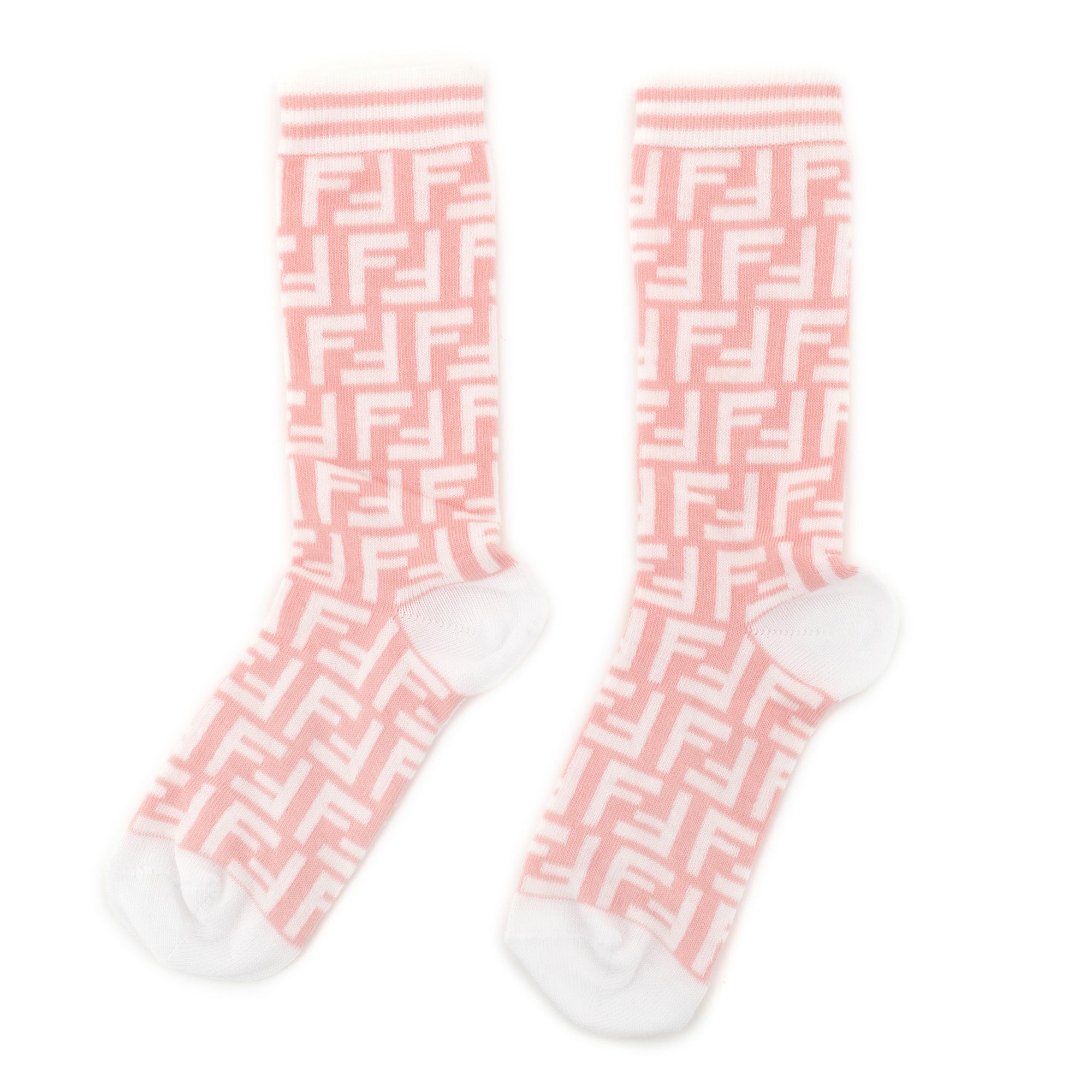 Boys & Girls Pink Logo Cotton Socks