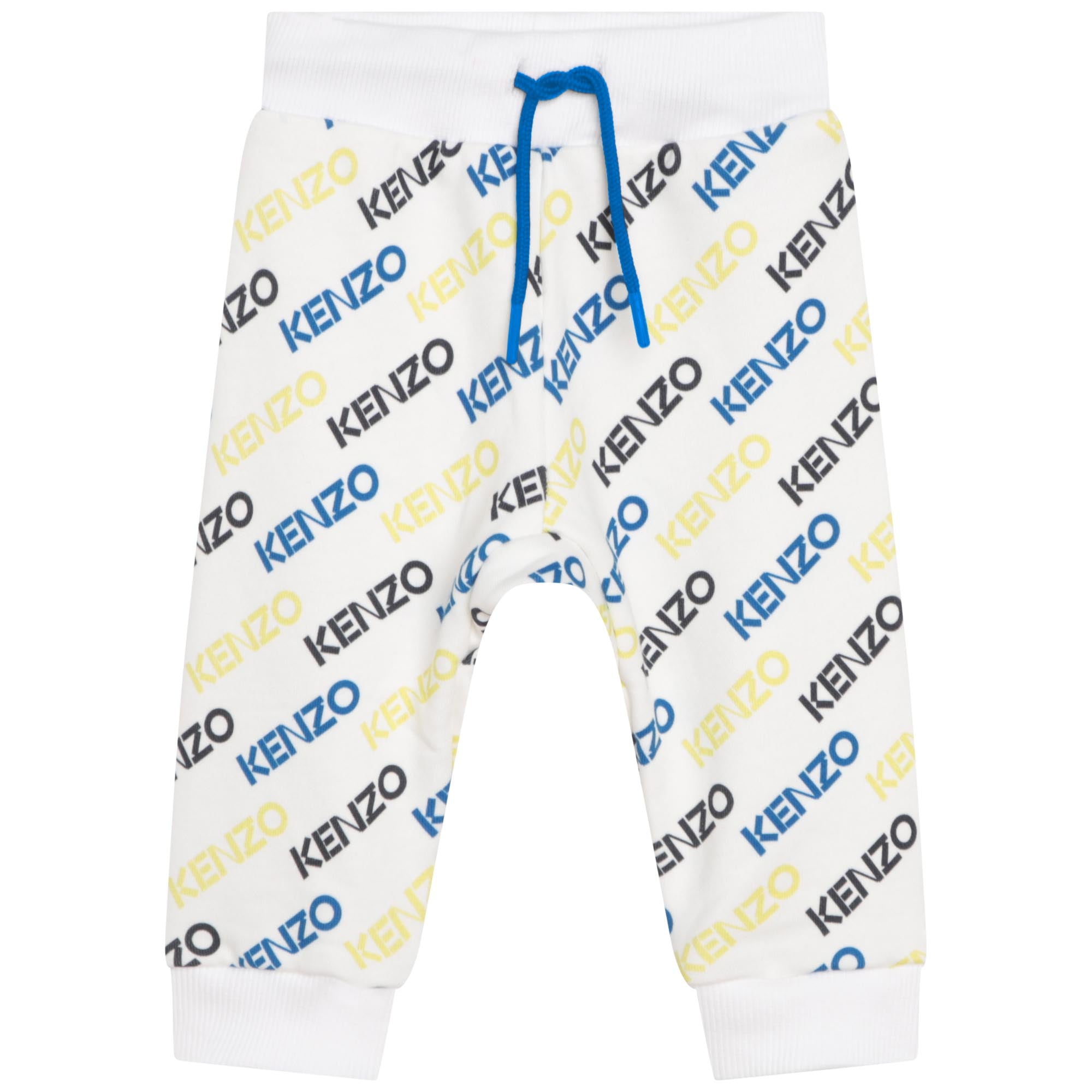 Baby Boys White Logo Cotton Trousers