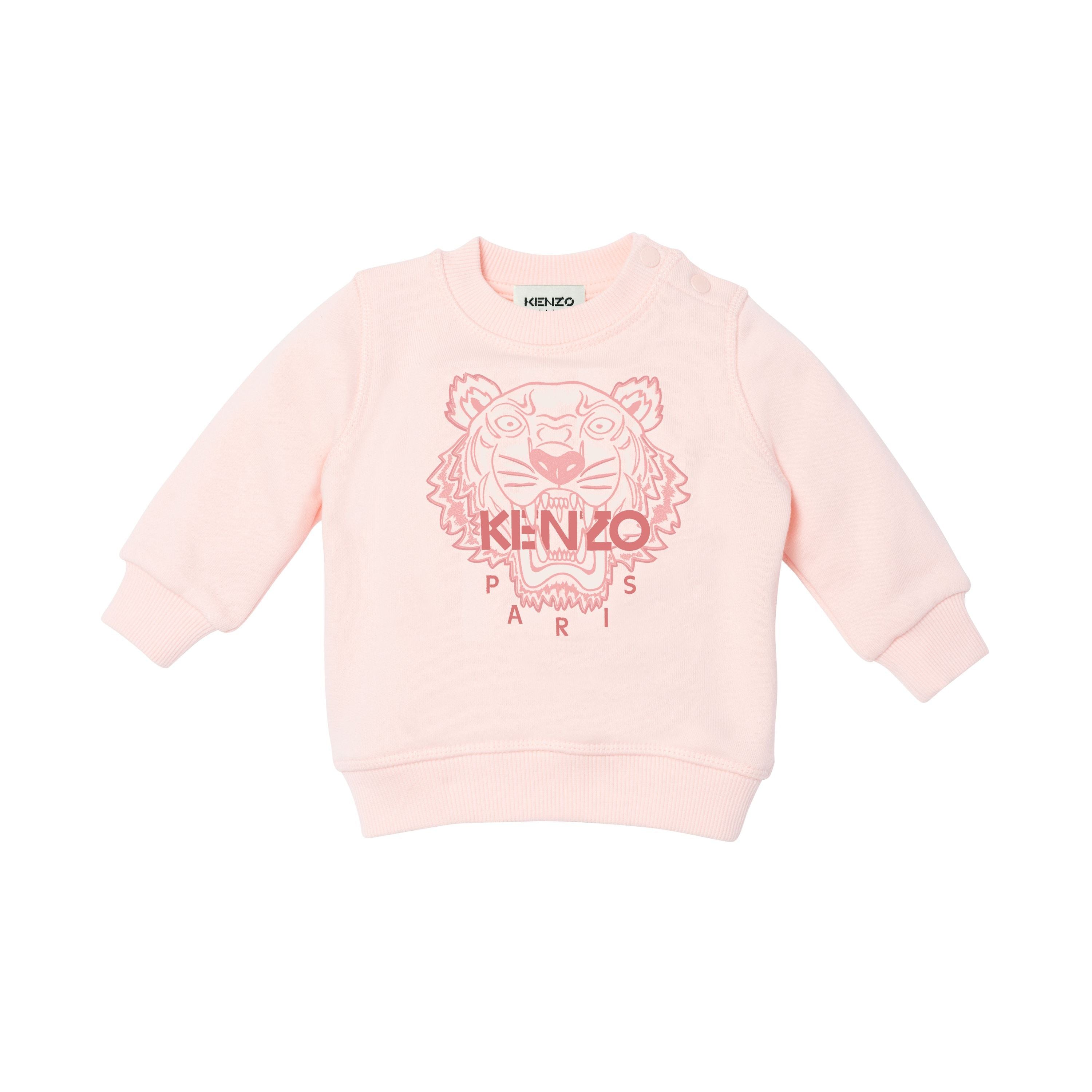 Baby Girls Pink Logo Cotton Sweatshirt