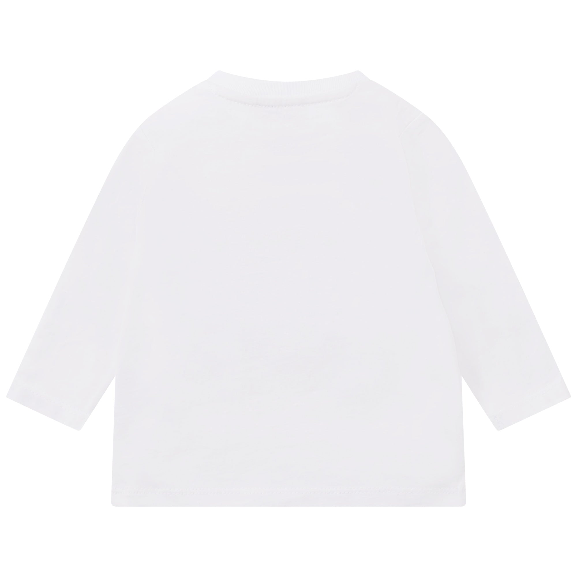 Baby Boys White Logo Cotton T-Shirt