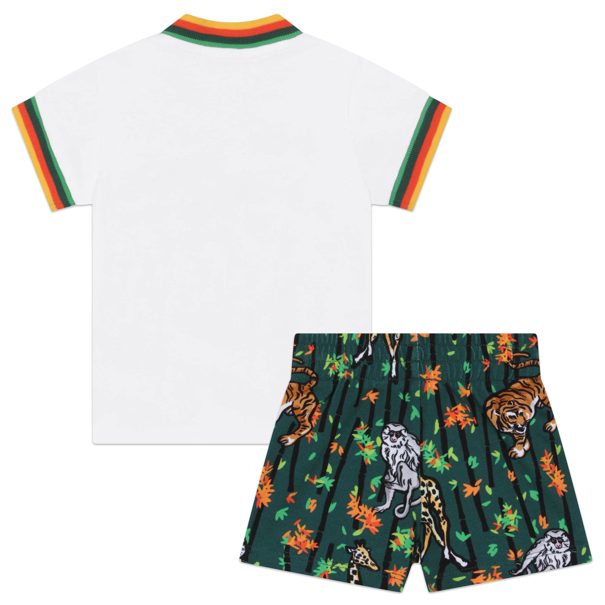 Baby Boys White Logo Cotton Set