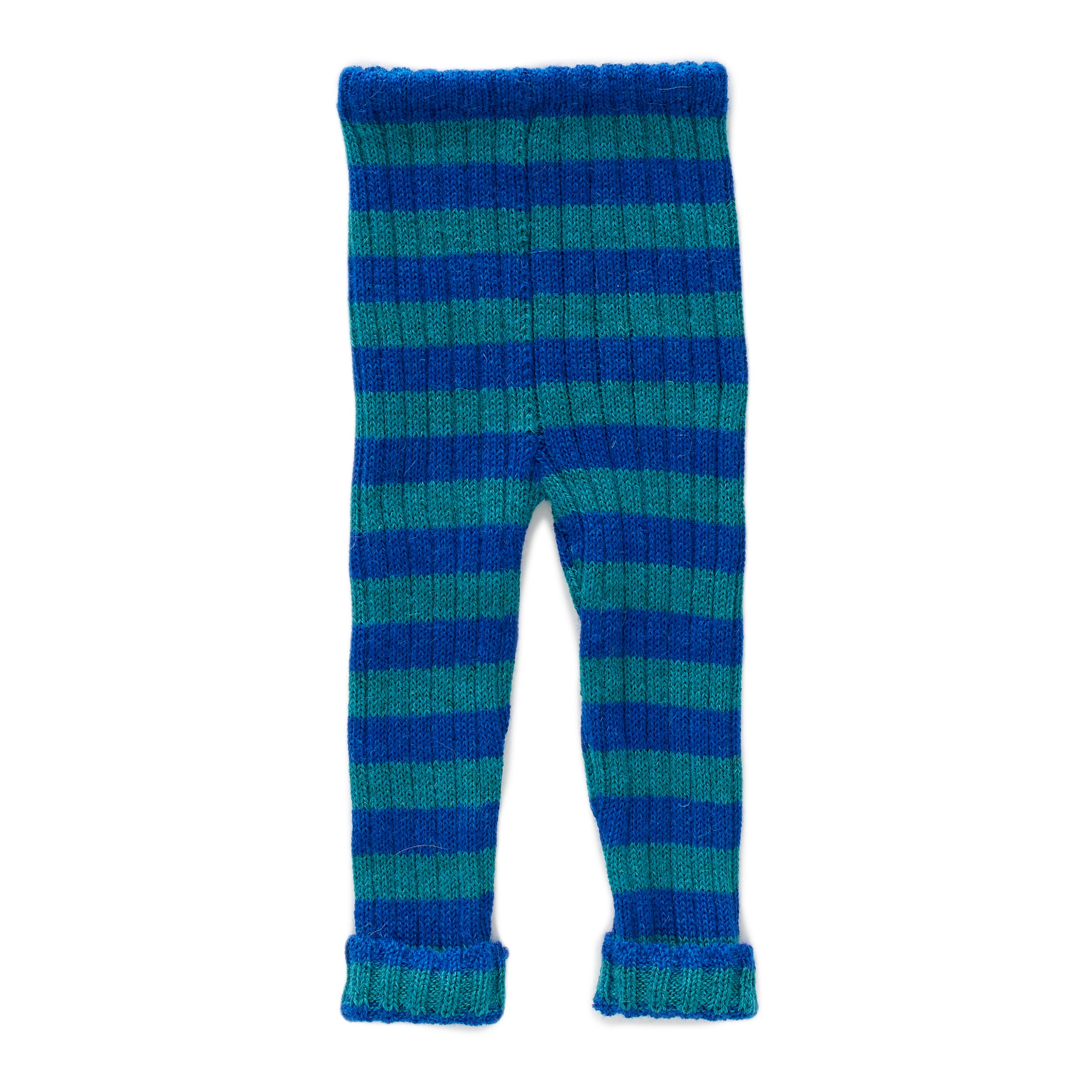 Girls Blue Striped Alpaca Trousers