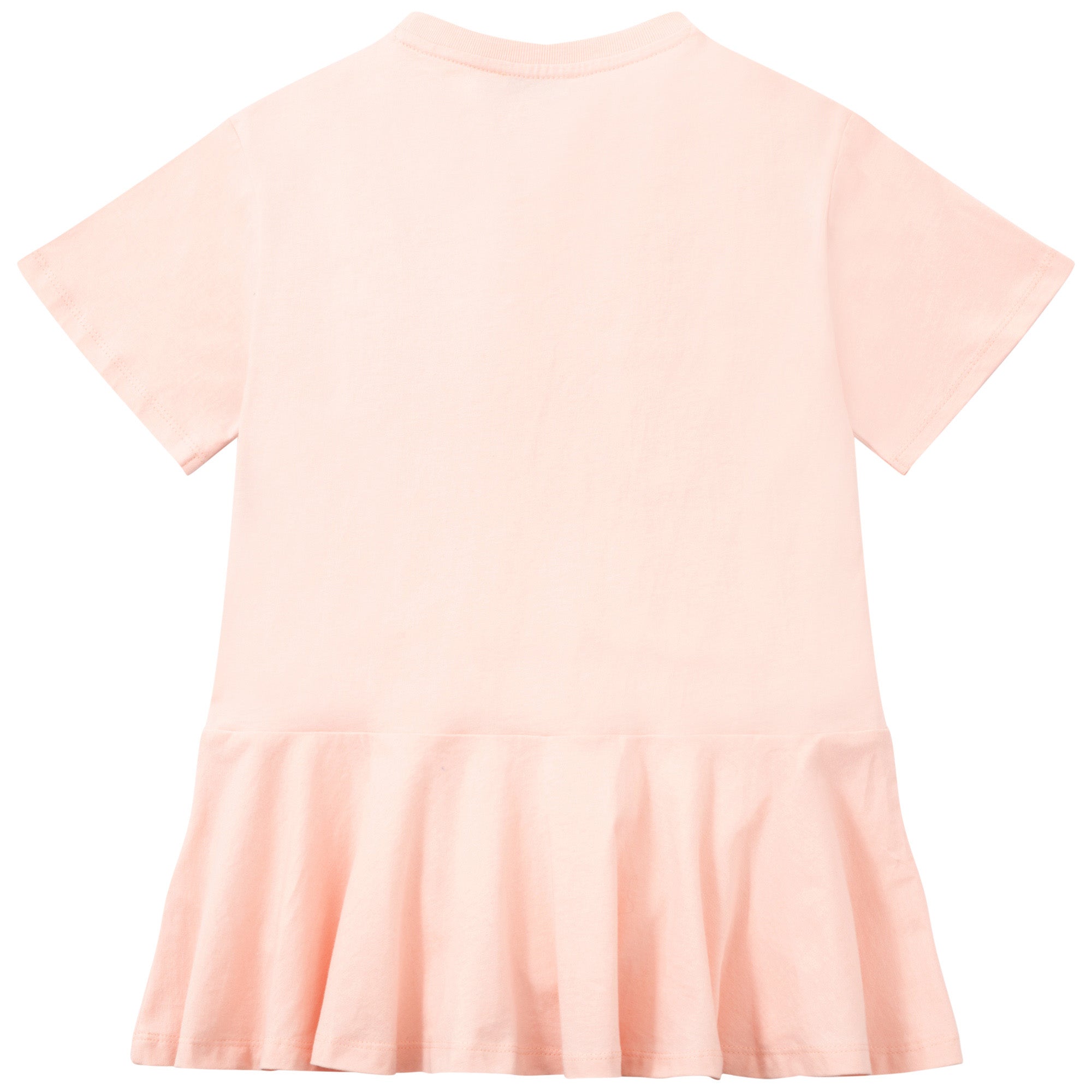 Girls Pink Printed Cotton Dress