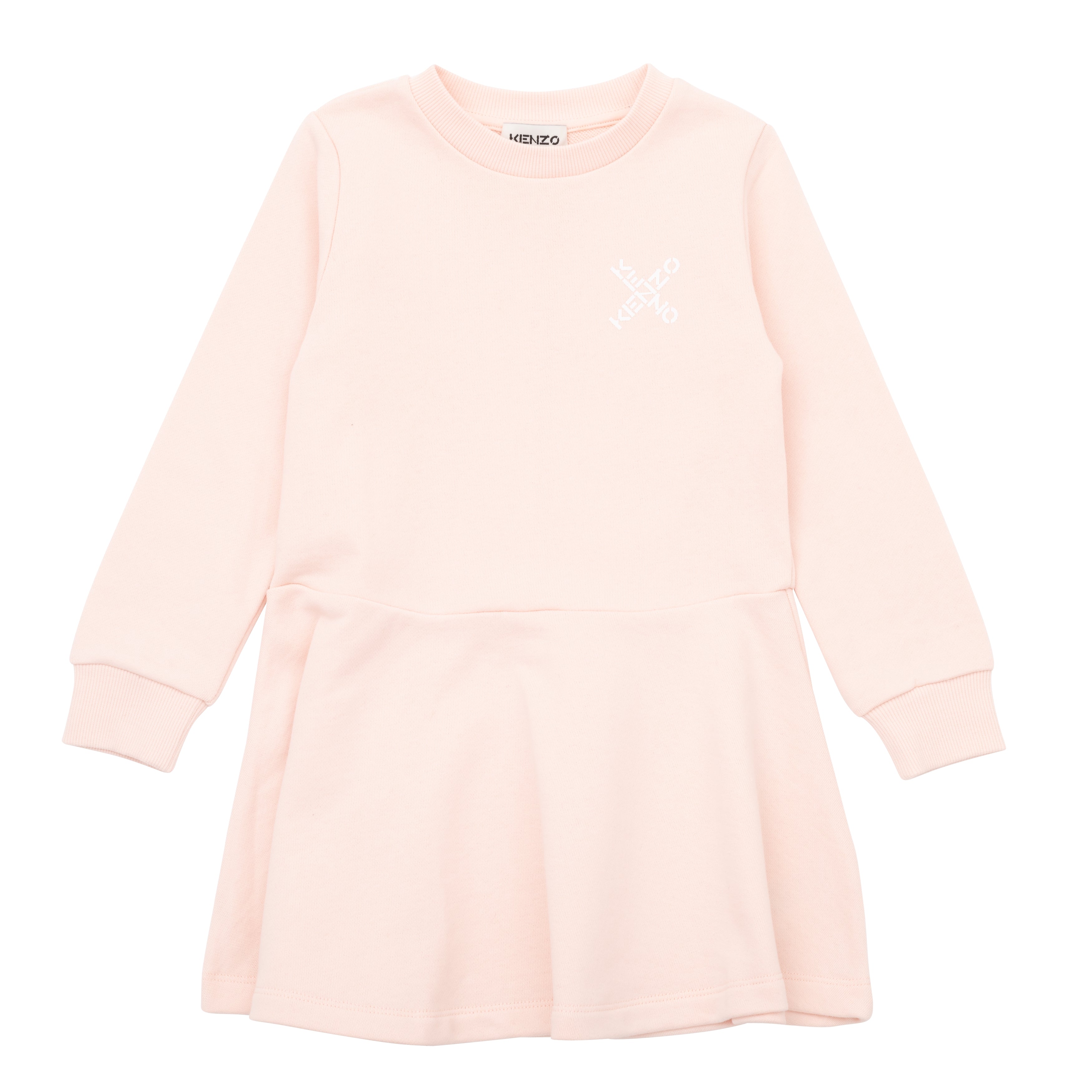 Girls Pink Logo Cotton Dress
