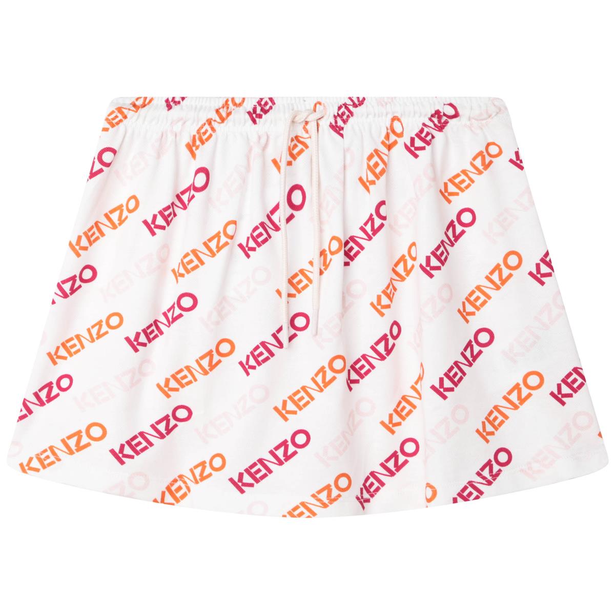 Girls White Logo Skirt