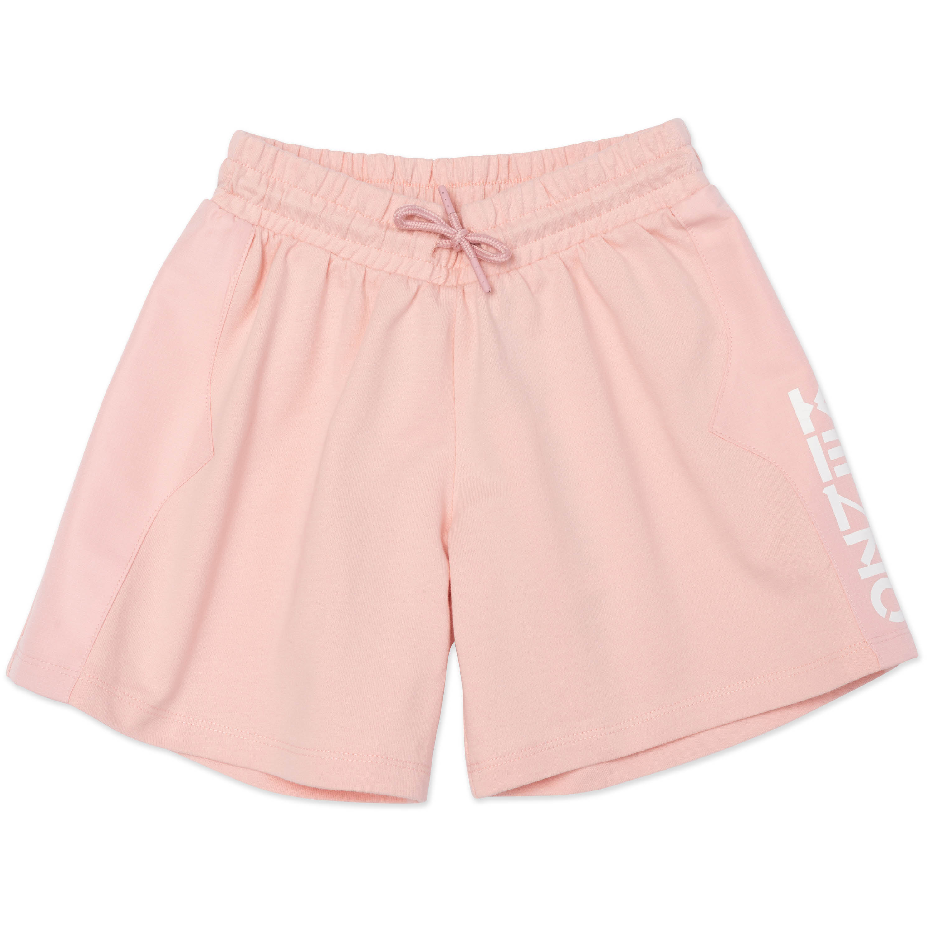 Girls Pink Logo Cotton Shorts