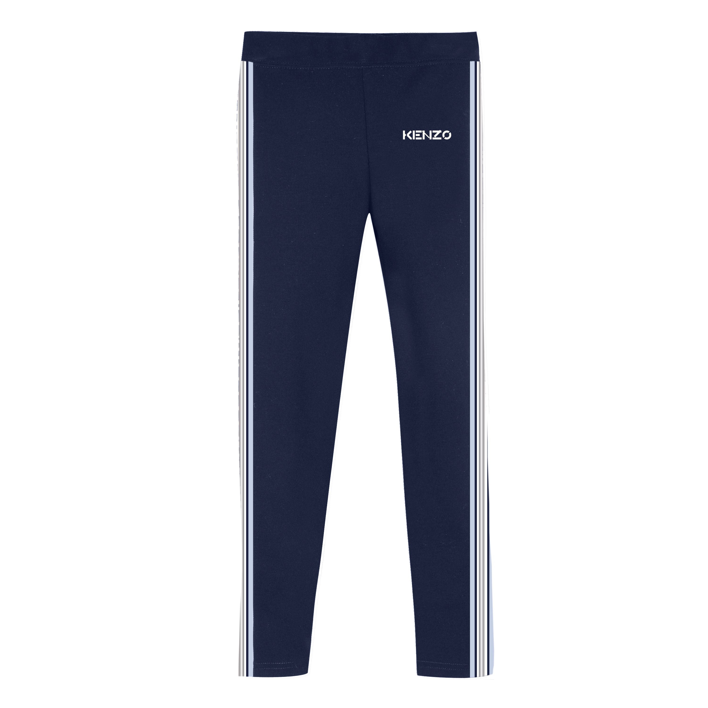 Girls Blue Logo Leggings
