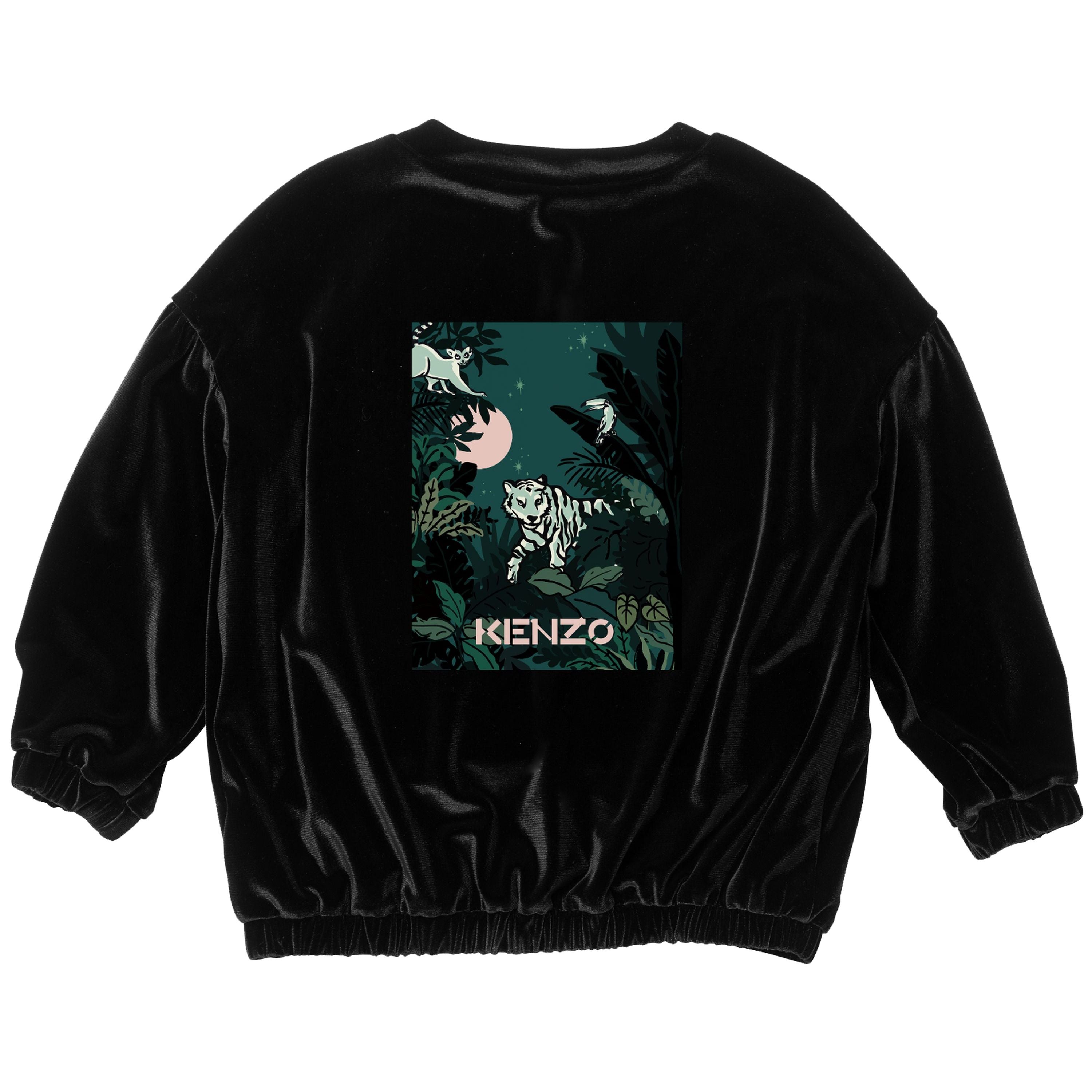 Girls Black Velvet Jacket