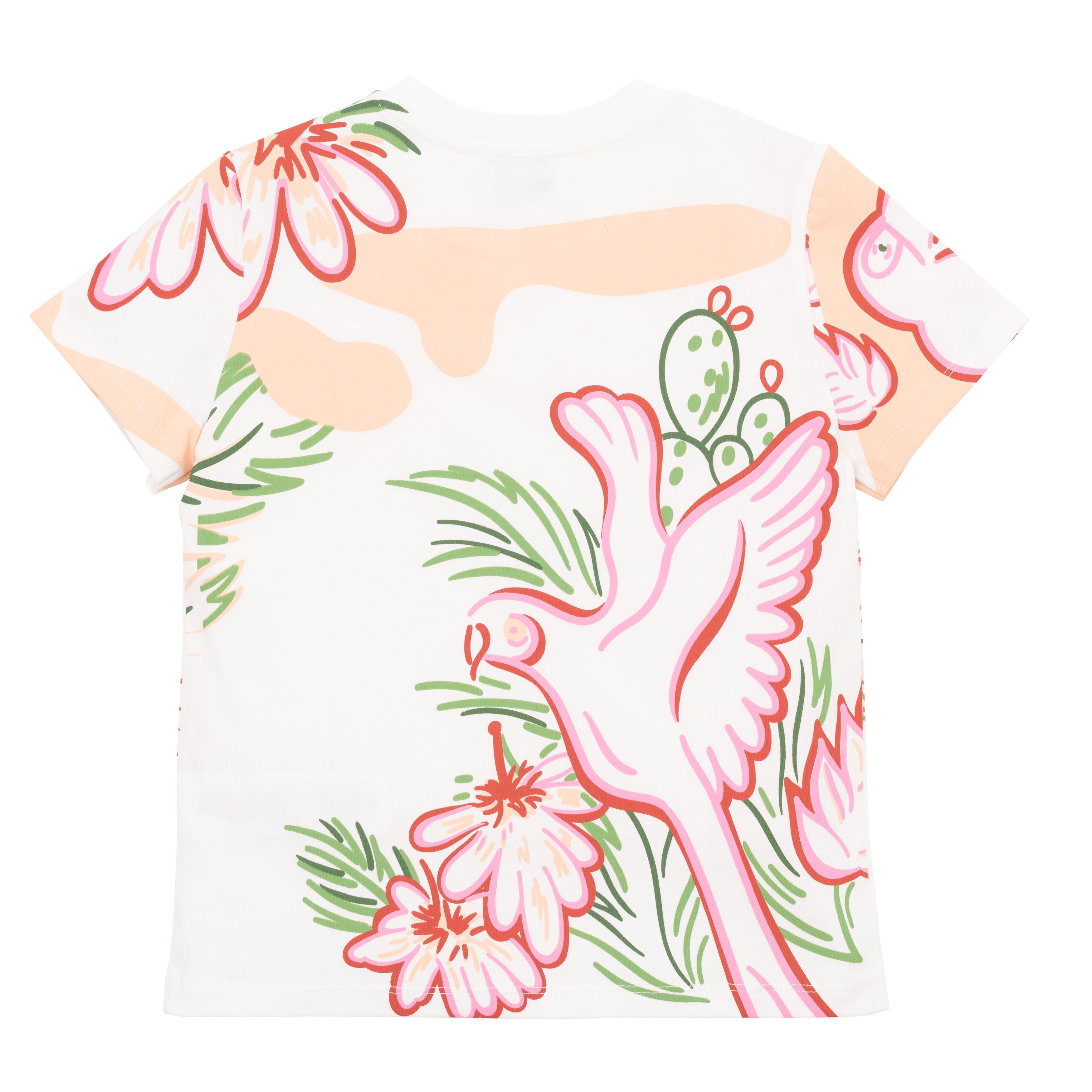 Boys & Girls White Cotton T-Shirt