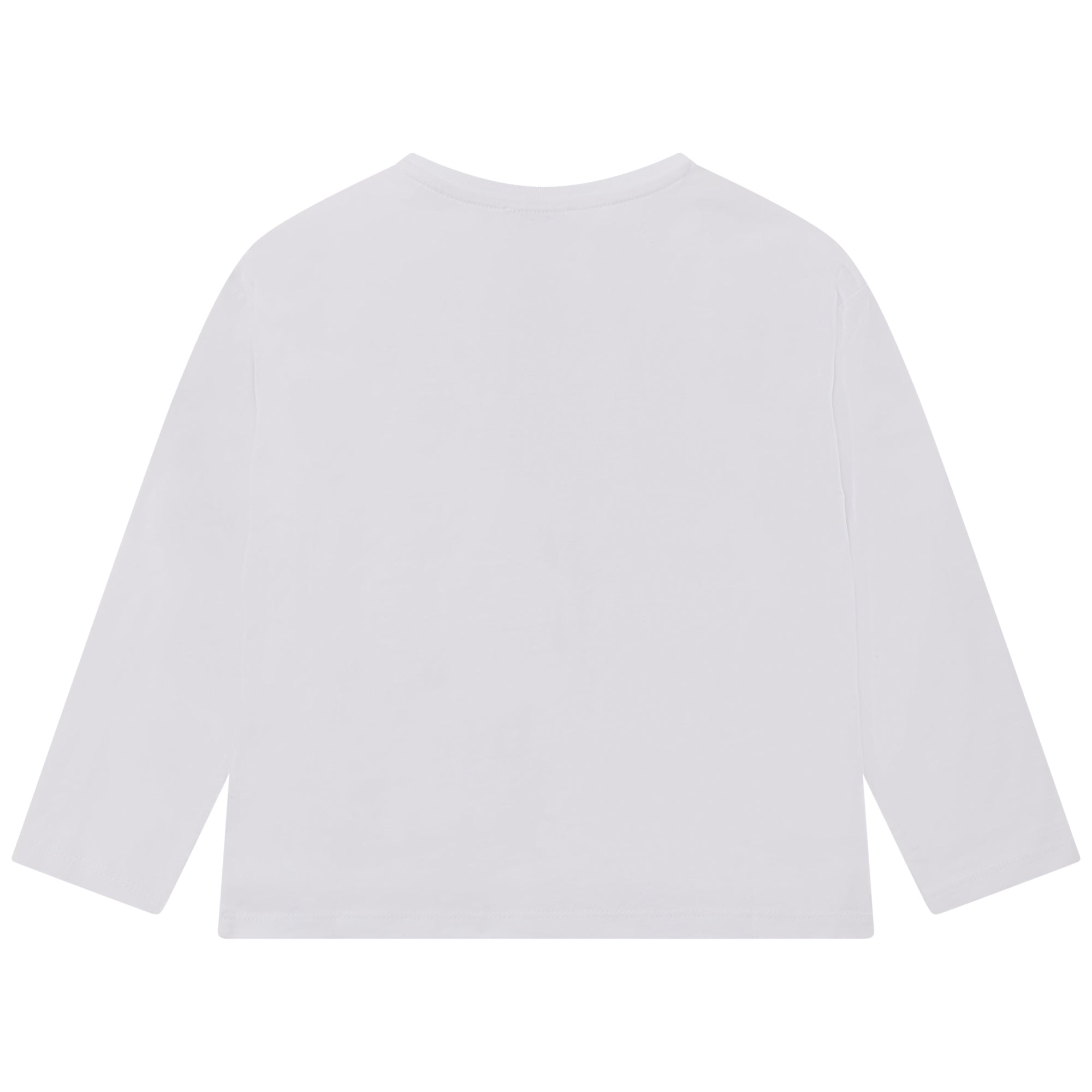 Girls White Logo Cotton T-Shirt
