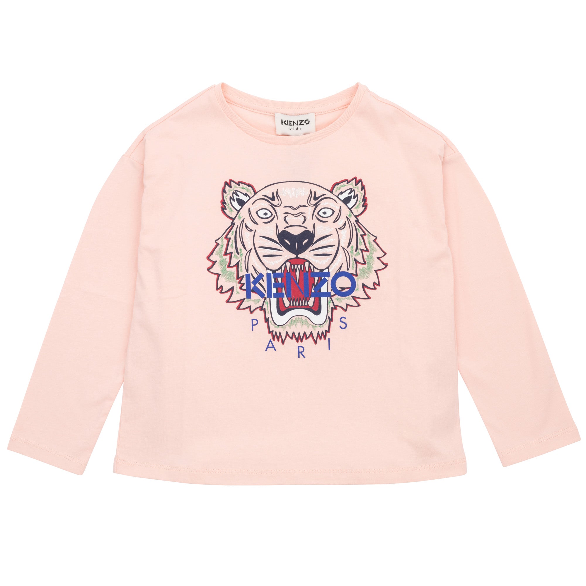 Girls Pink Tiger Cotton T-Shirt
