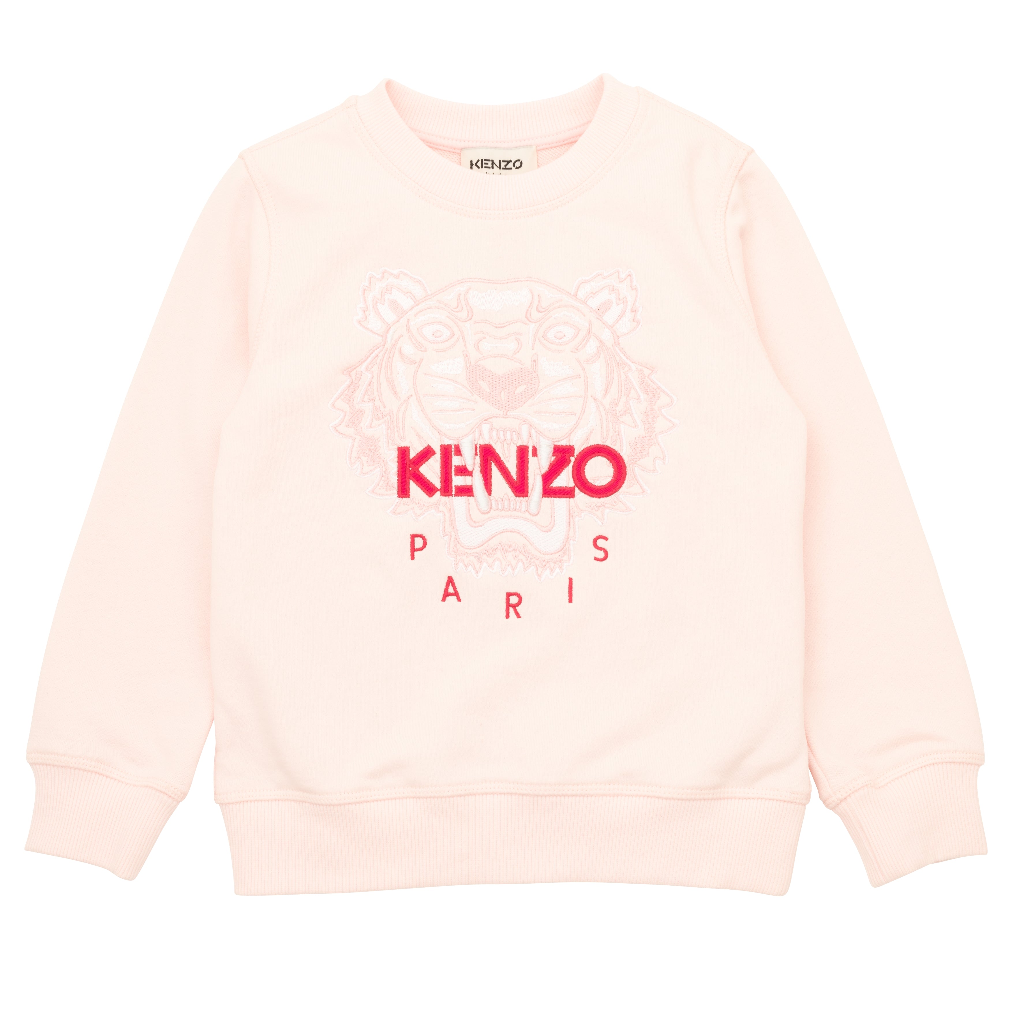 Girls Pink Logo Cotton Sweatshirt