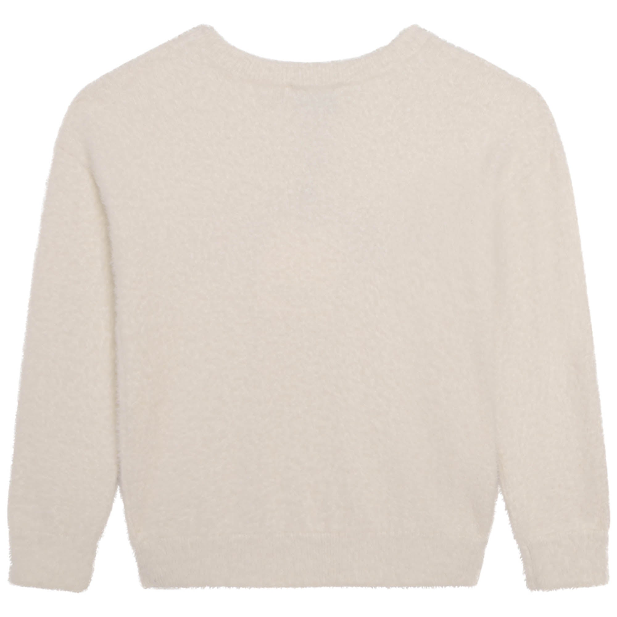 Girls Beige Logo Sweater