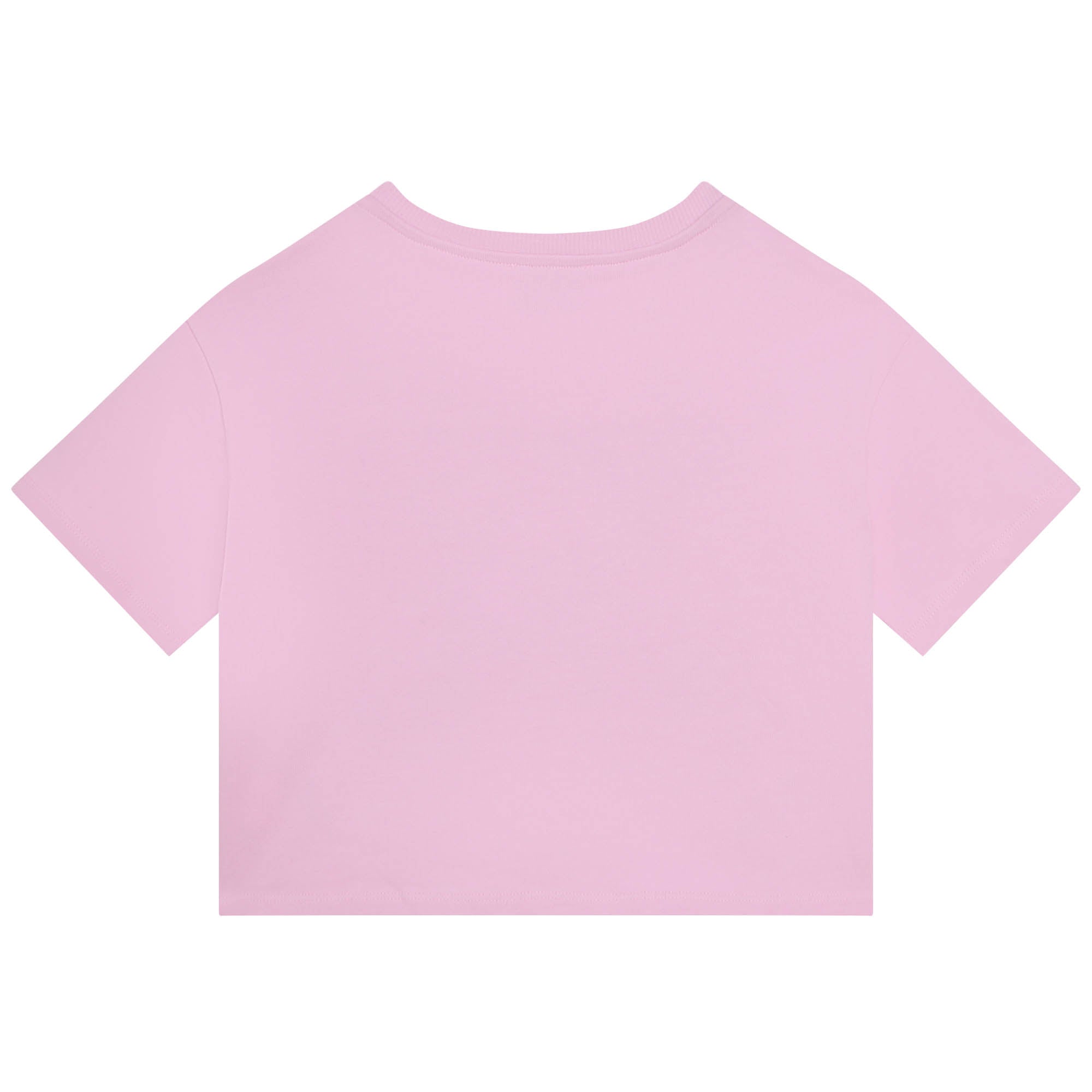 Girls White Logo Cotton T-Shirt