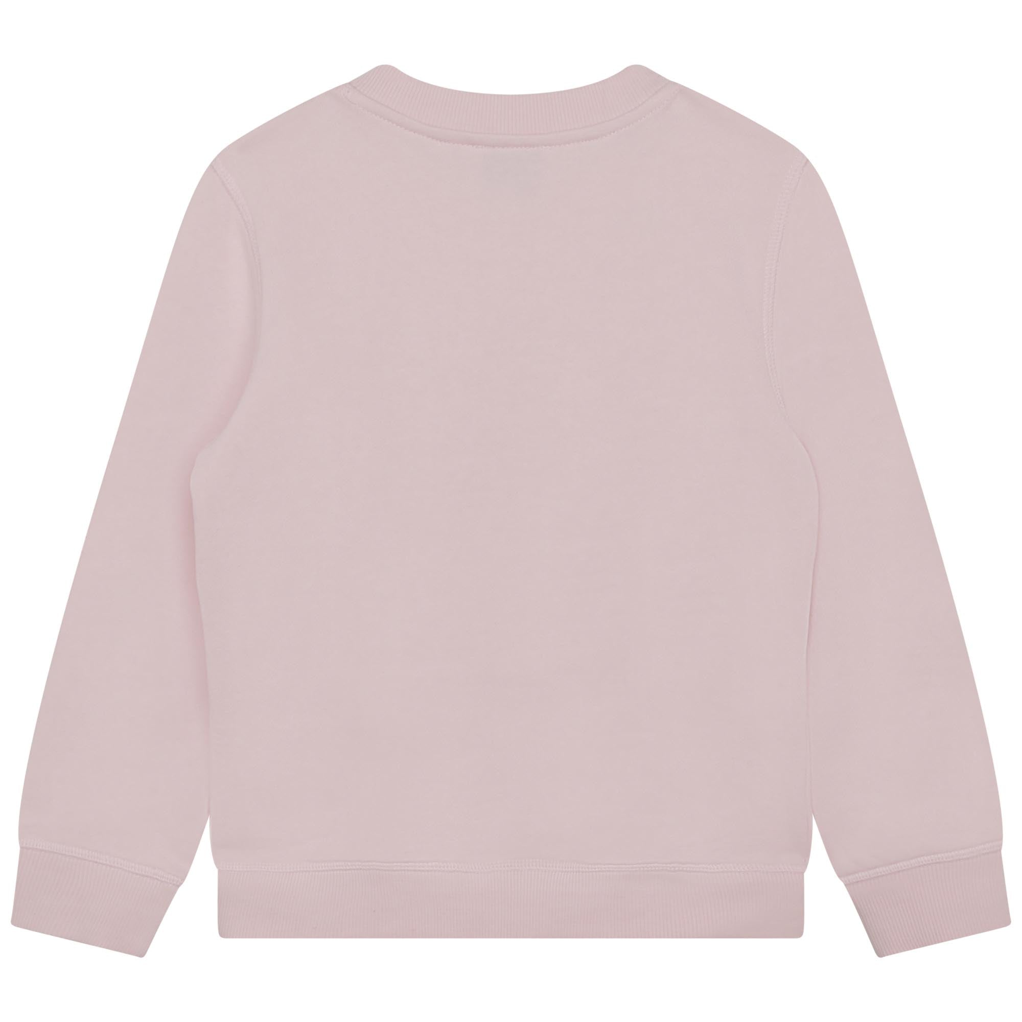 Girls Pink Tiger Cotton Sweatshirt