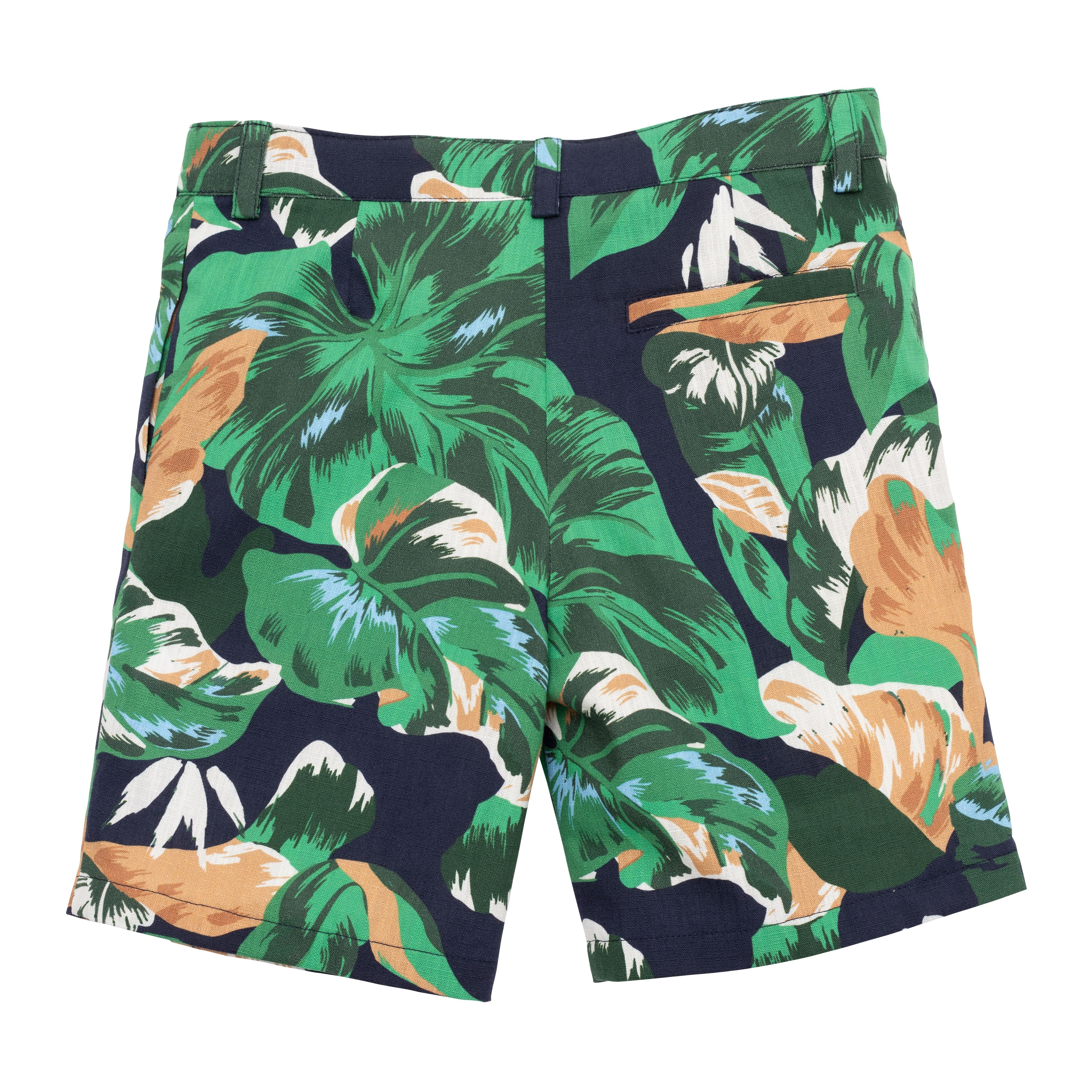 Boys & Girls Green Cotton Shorts