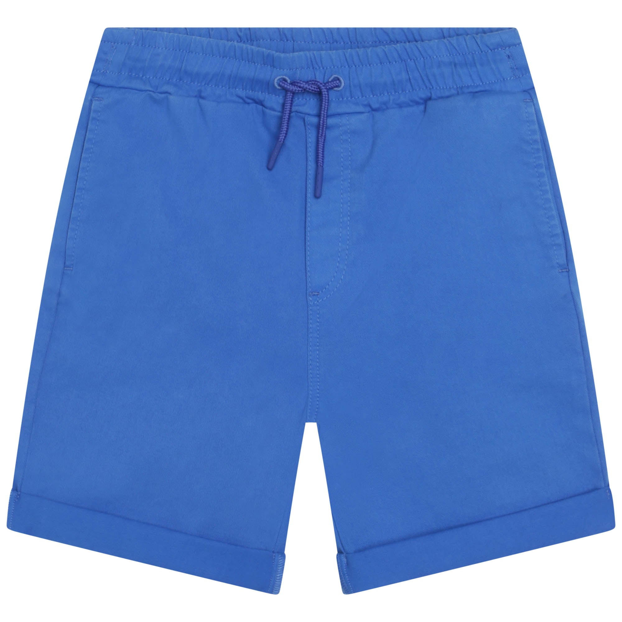 Boys Blue Logo Cotton Shorts