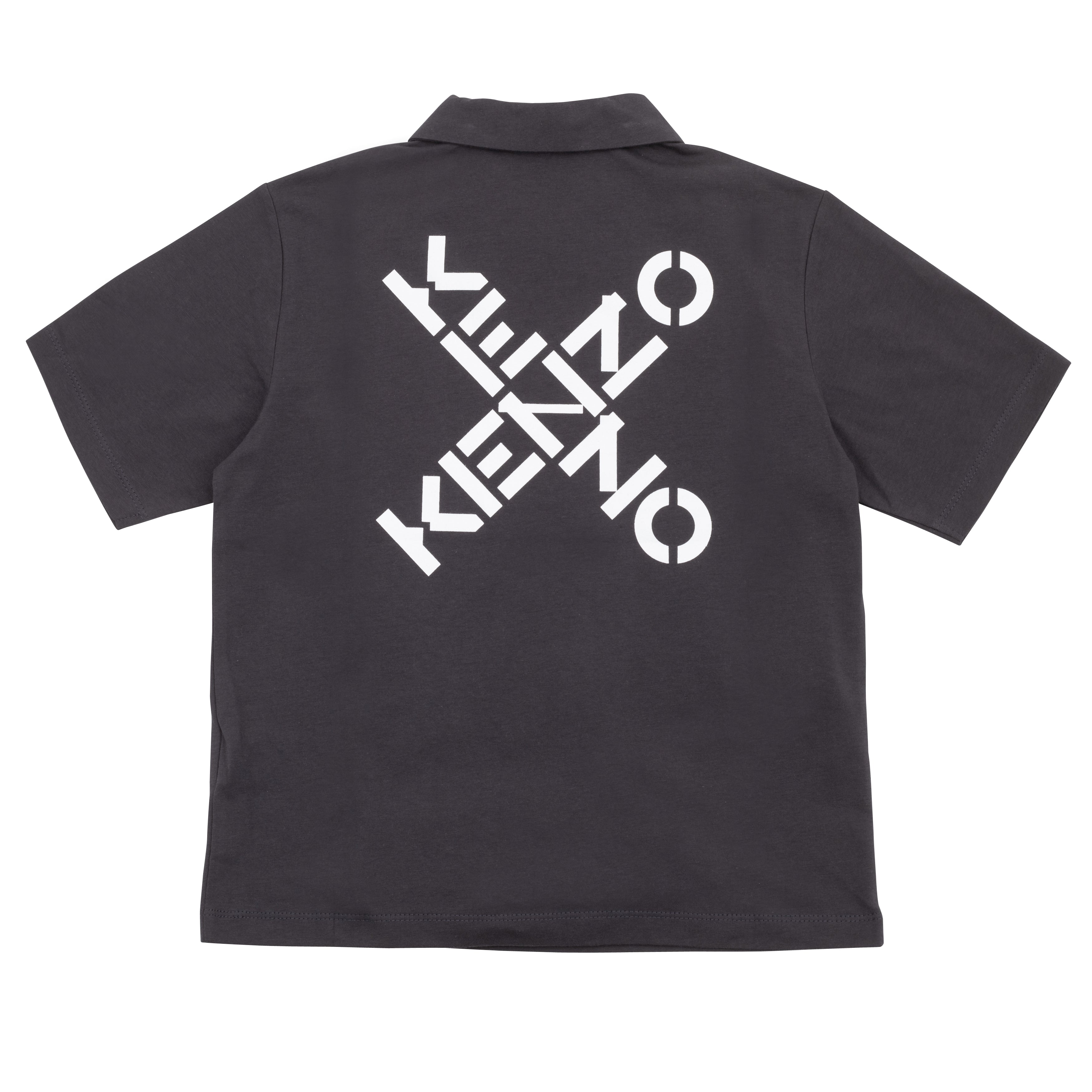 Boys Dark Grey Logo Polo Shirt