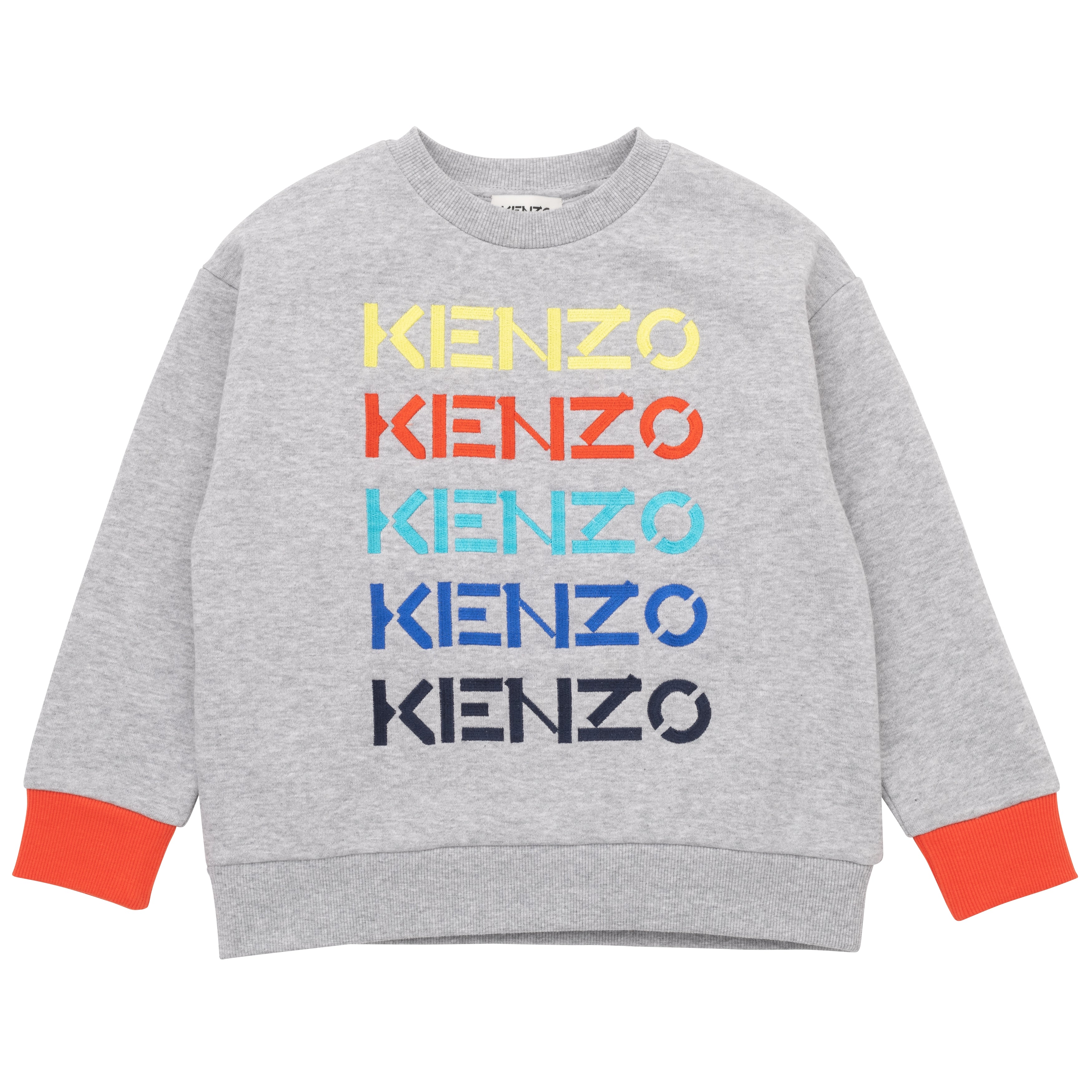 Boys Grey Logo Cotton Sweatshirt