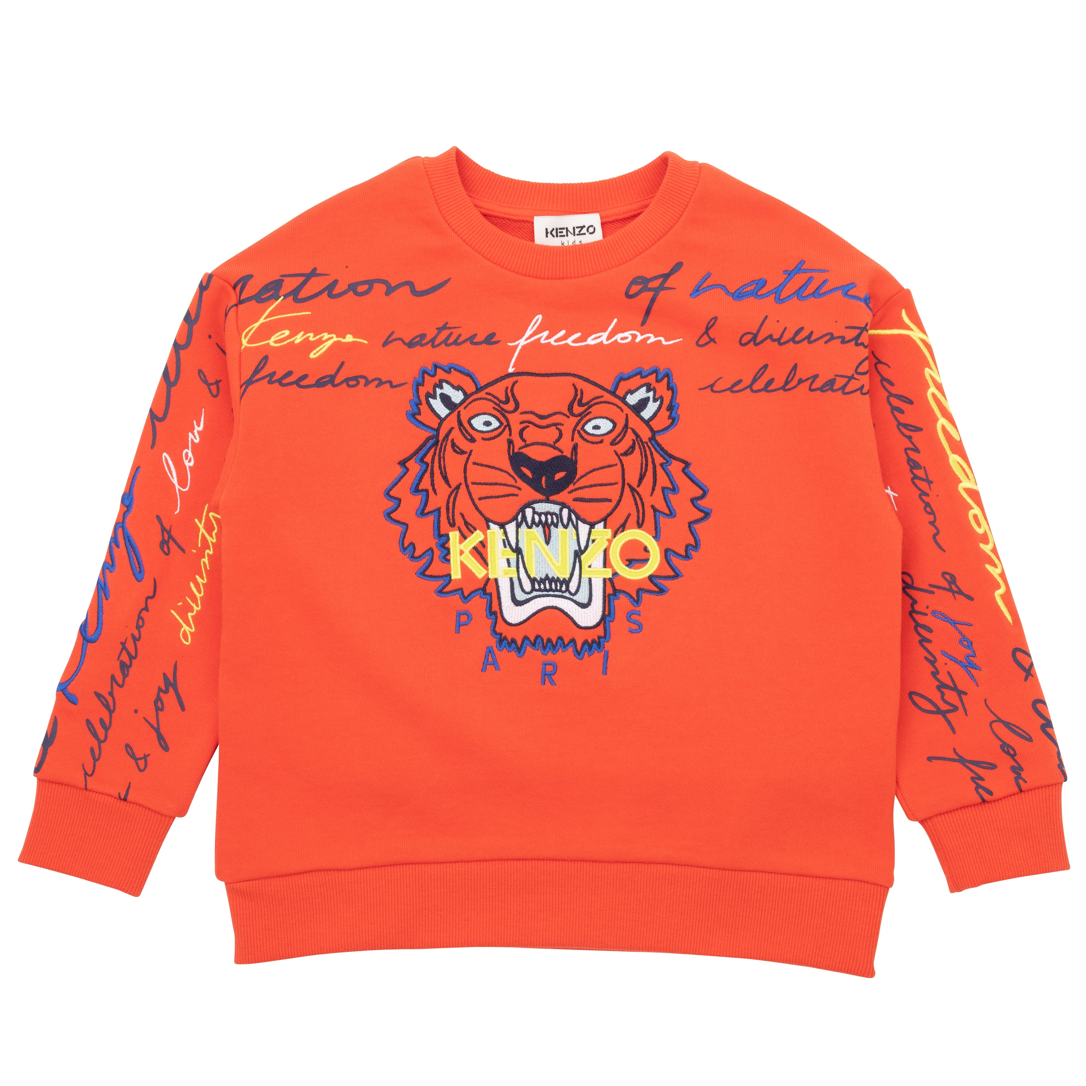 Boys Red Tiger Cotton Sweatshirt