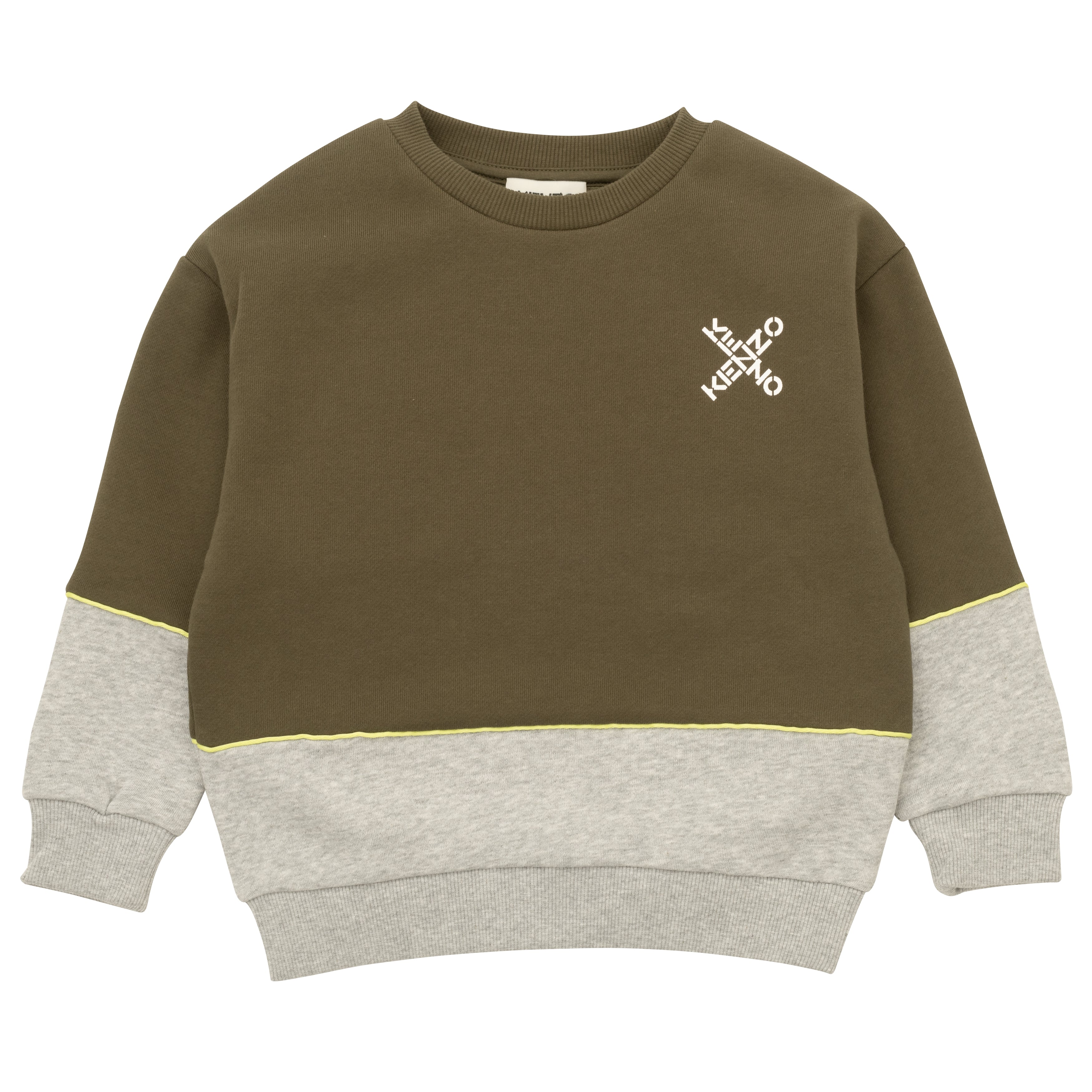 Boys Khaki Logo Cotton Sweatshirt