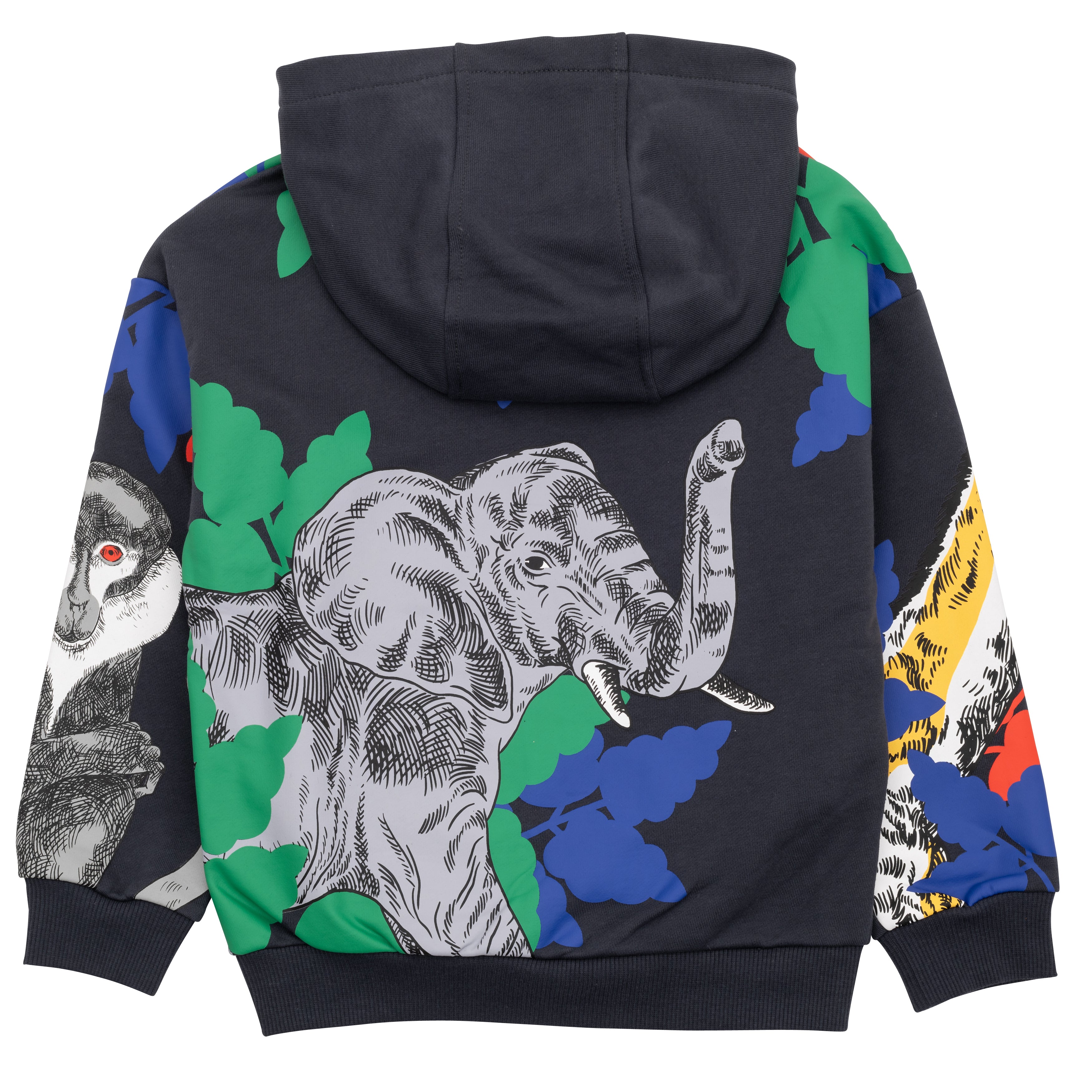 Boys Navy Elephant Zip-Up Top