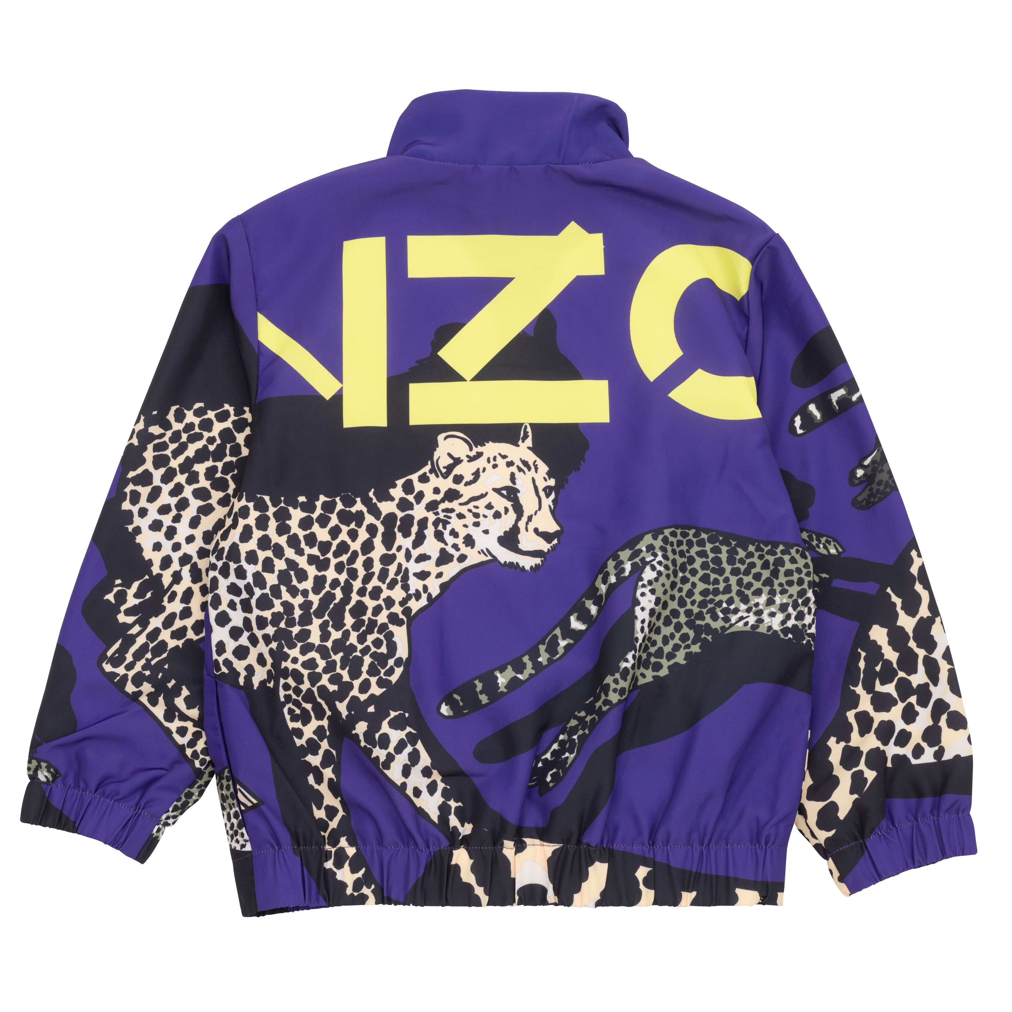 Boys Purple Cheetah Zip-Up Top