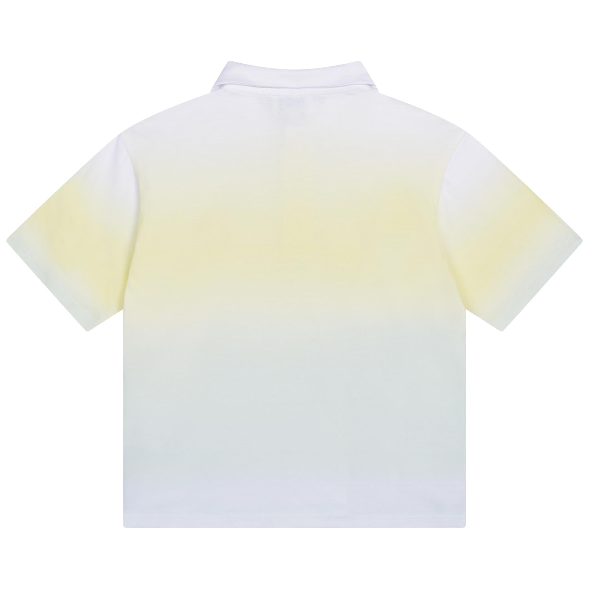 Boys White Logo Cotton Polo Shirt