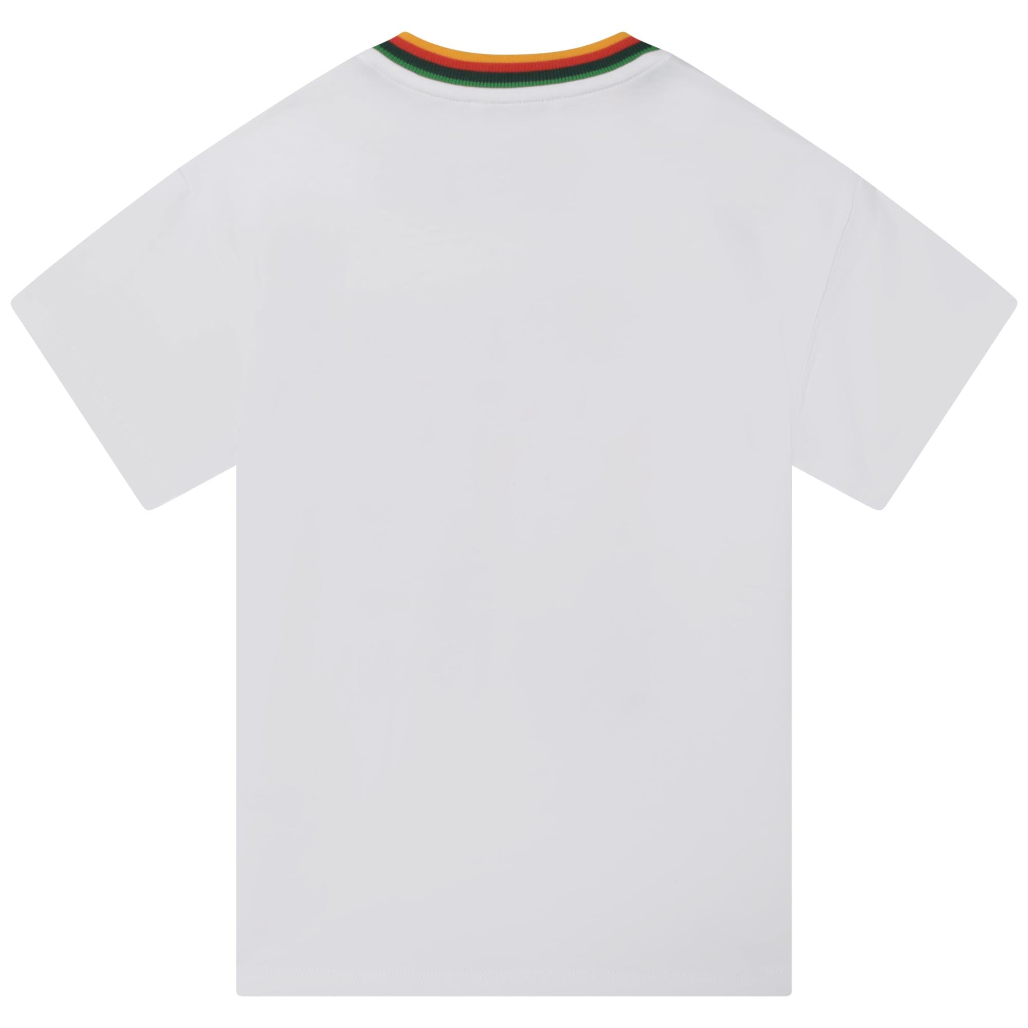 Boys White Logo Cotton T-Shirt