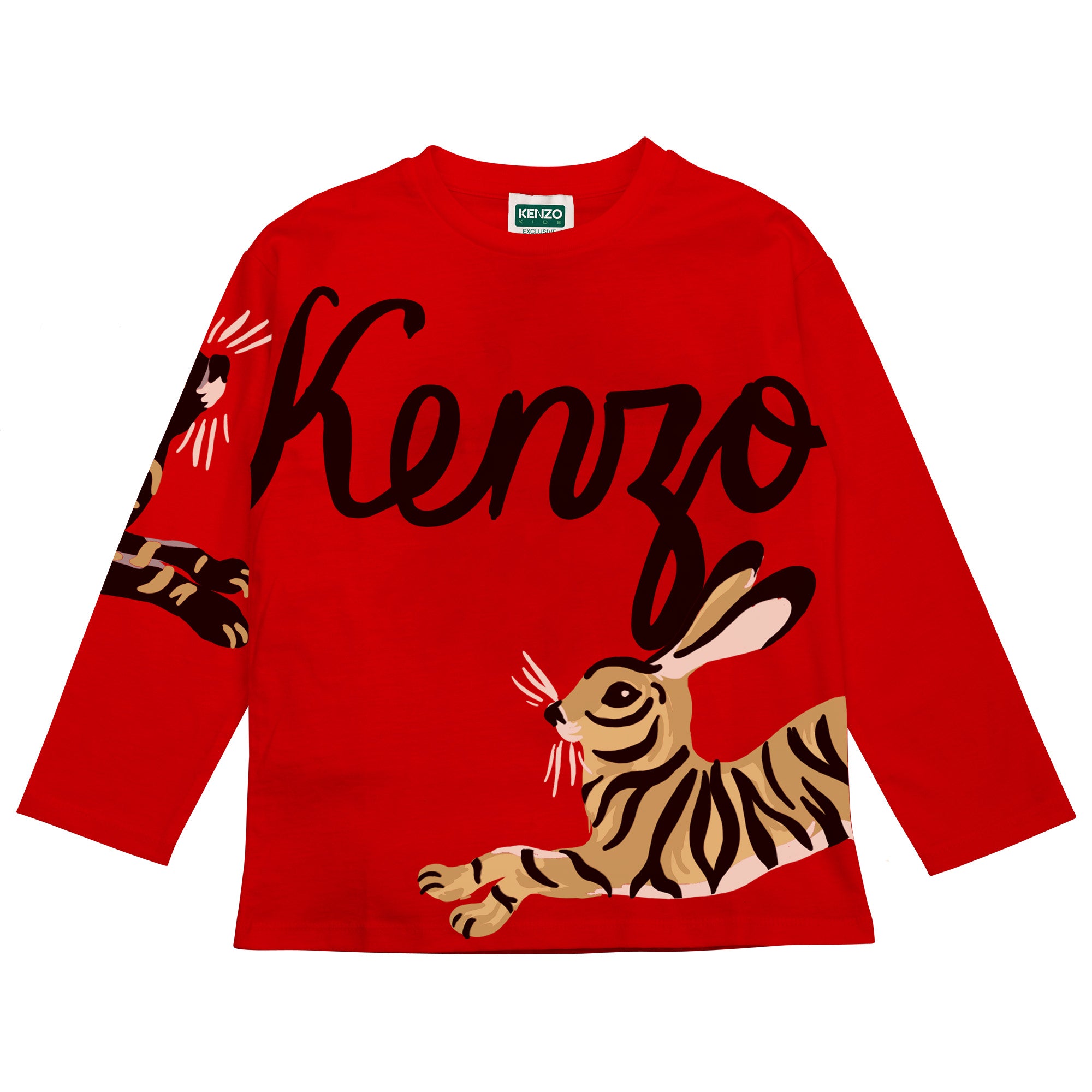 Boys & Girls Red Printed Cotton T-Shirt