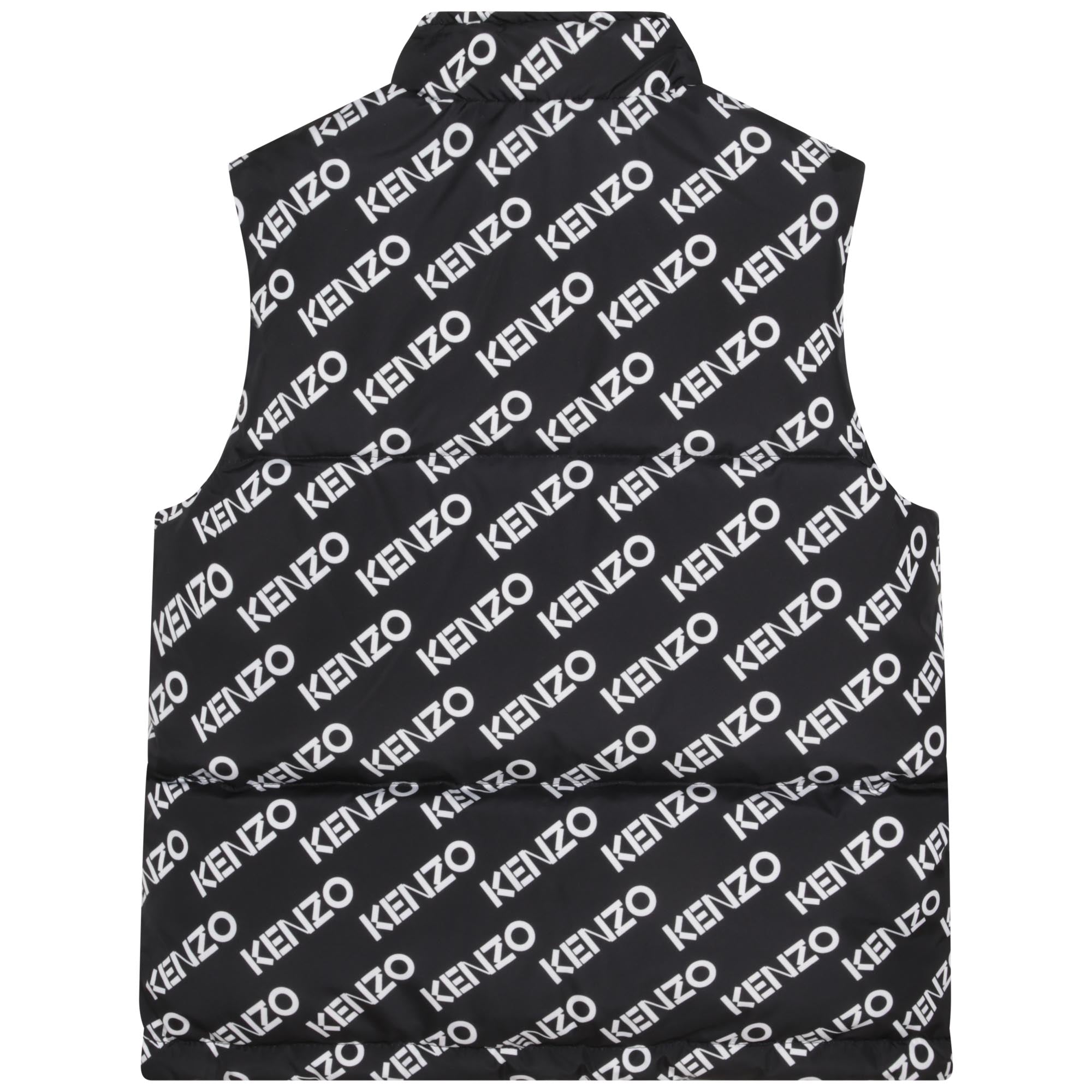 Boys & Girls Black Logo Padded Down Gilet