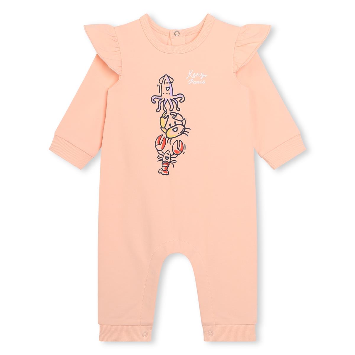 Baby Girls Pink Cotton Babysuit