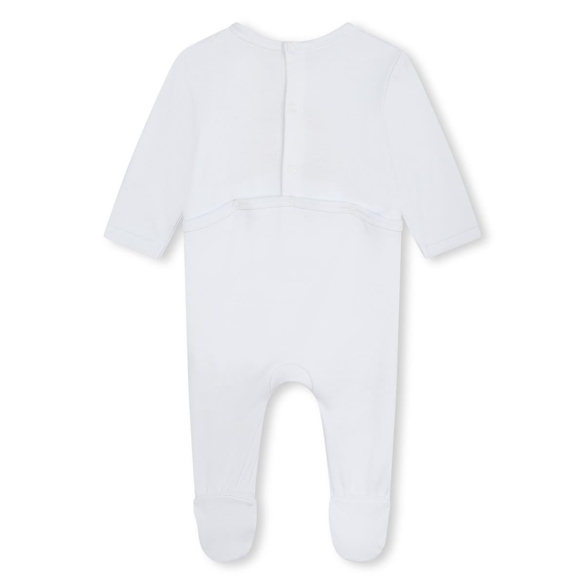 Baby Boys & Girls White Cotton Babysuit Set(2 Pack)