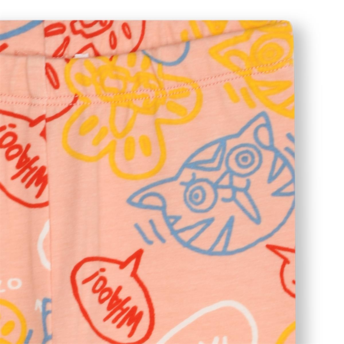 Baby Girls Pink Cotton Leggings