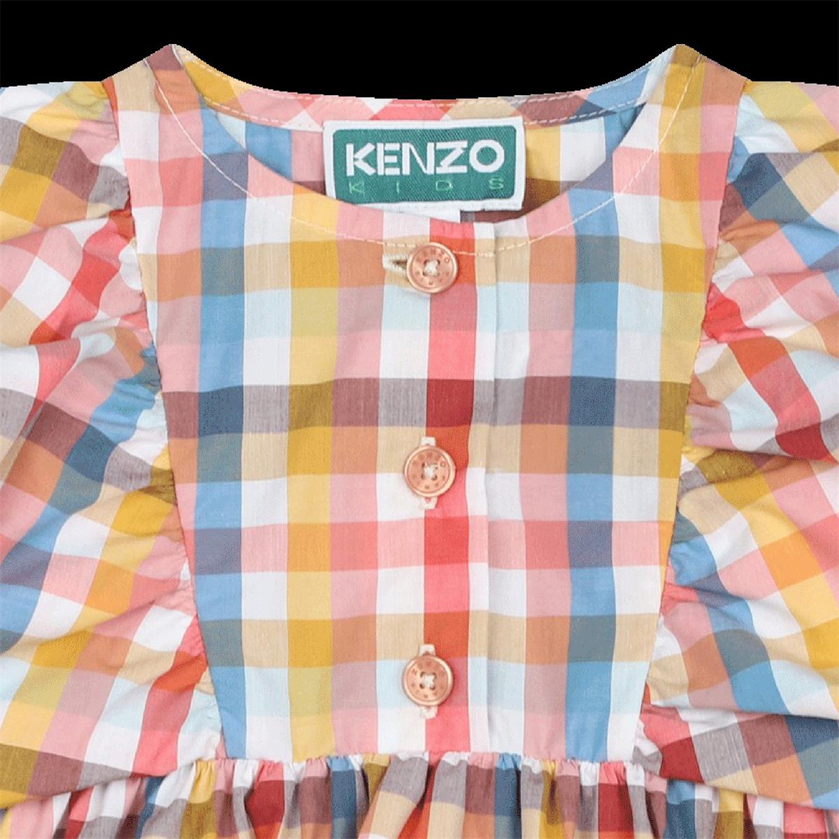 Baby Girls Yellow Check Cotton Dress