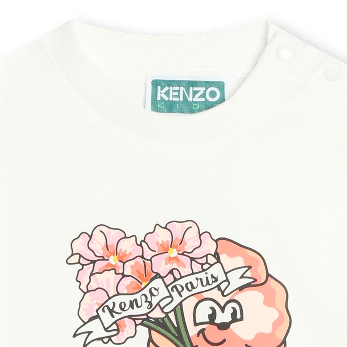 Baby Girls White Cotton T-Shirt
