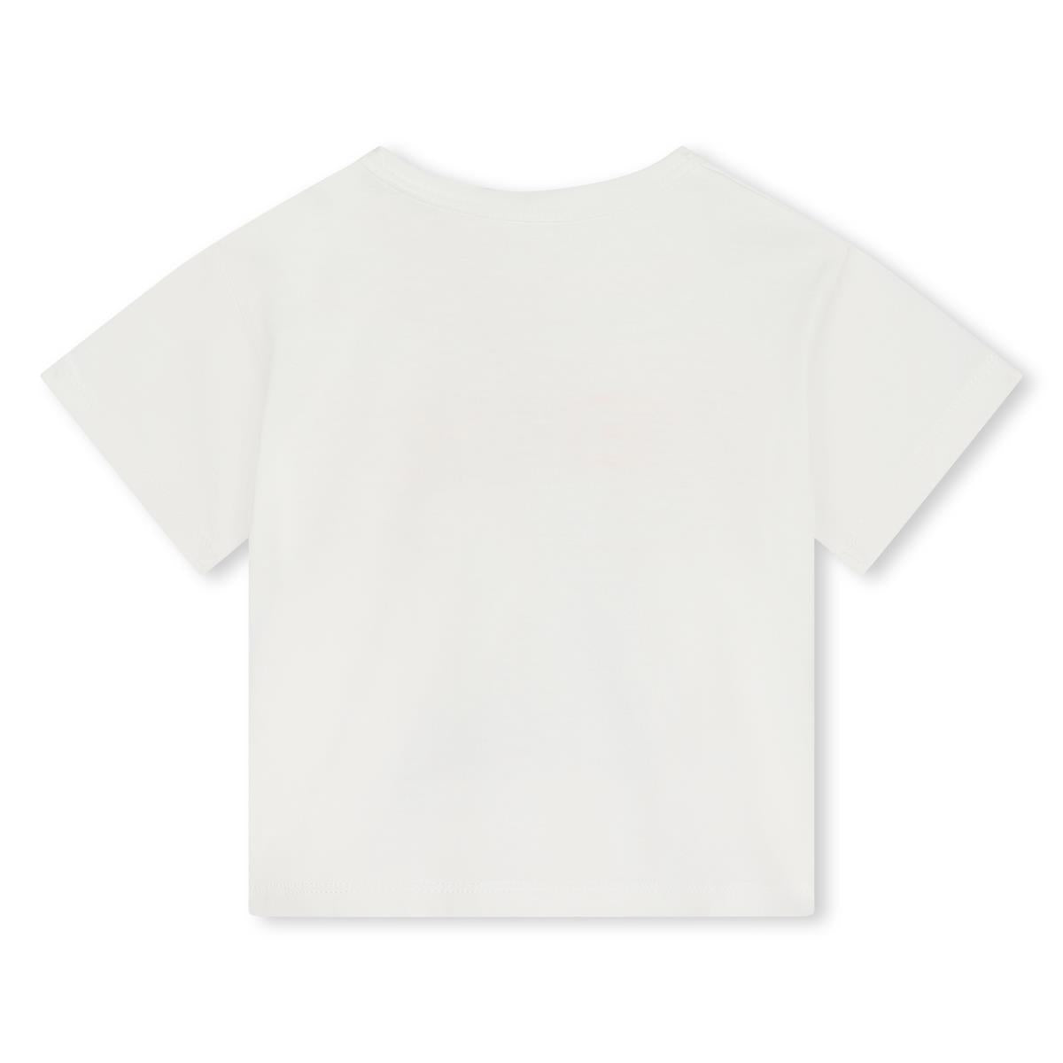 Baby Girls White Cotton T-Shirt