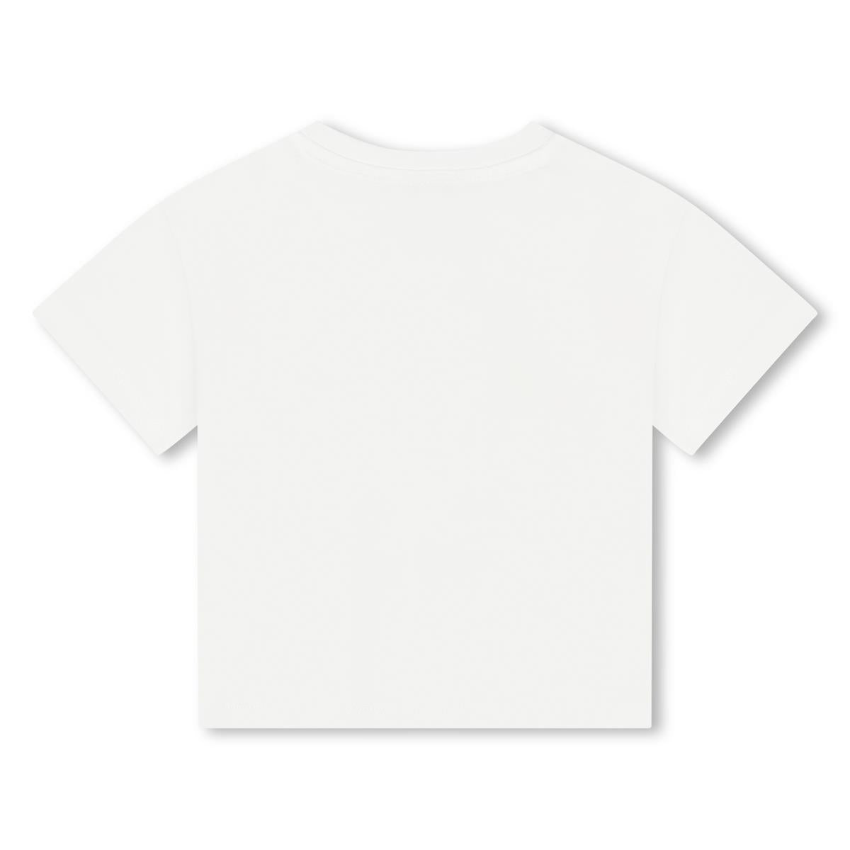 Baby Girls White Cotton T-Shirt
