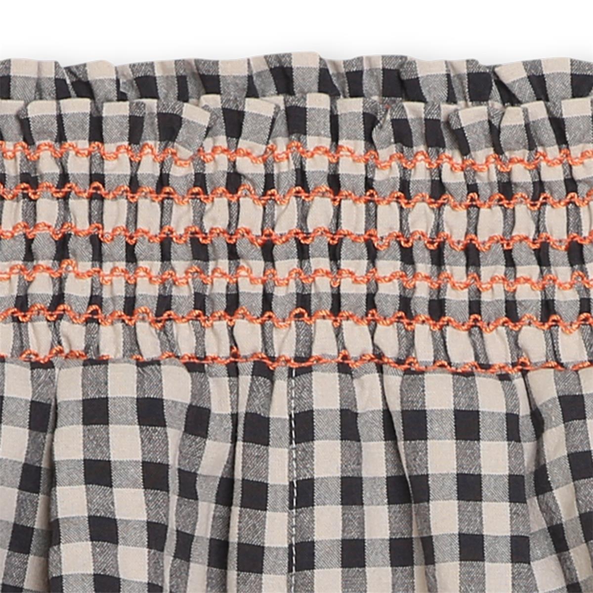 Girls Grey Check Cotton Shorts