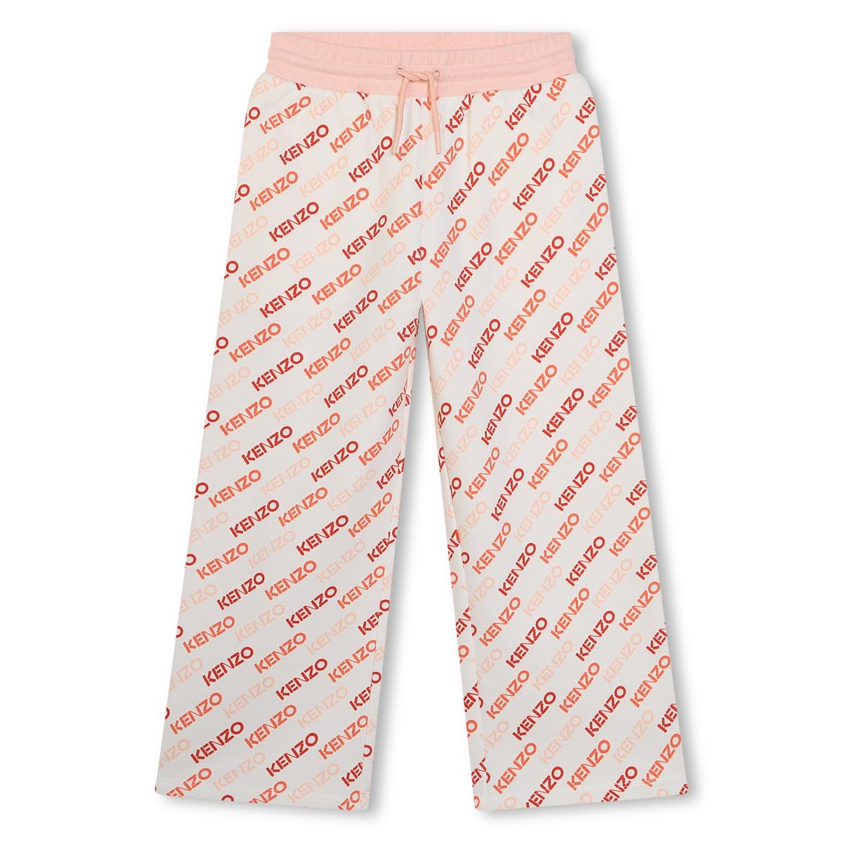 Girls White Logo Trousers