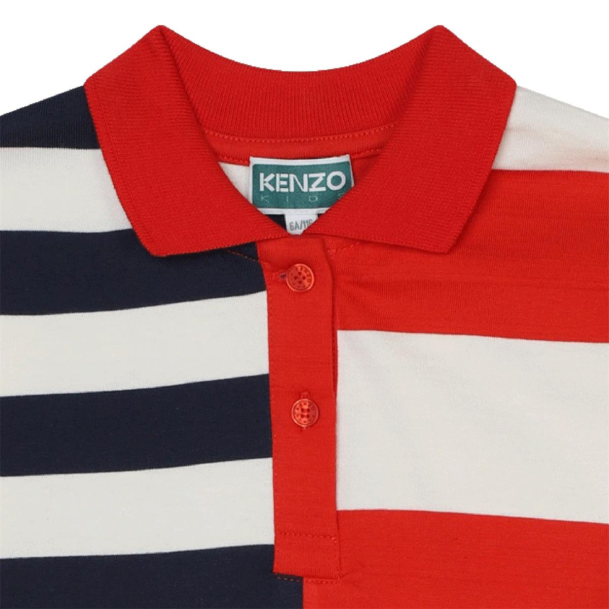 Girls Red Stripes Cotton Dress