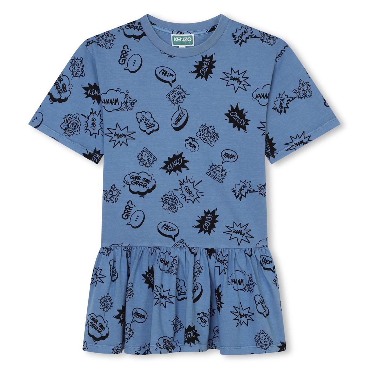 Girls Blue Cotton Dress