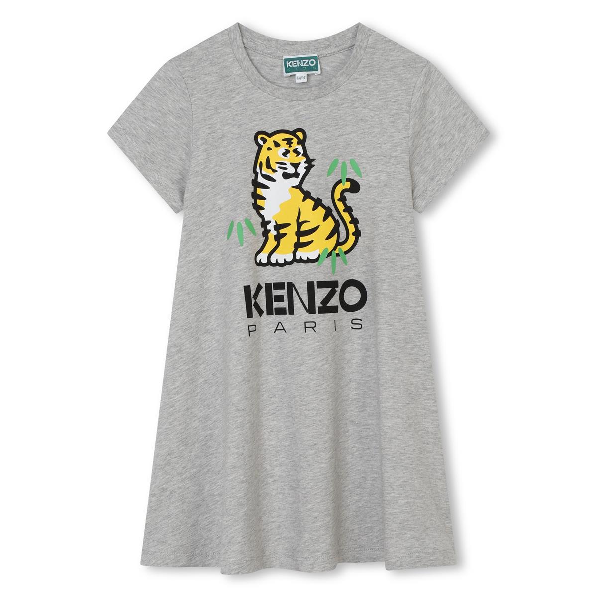 Girls Grey Cotton Dress