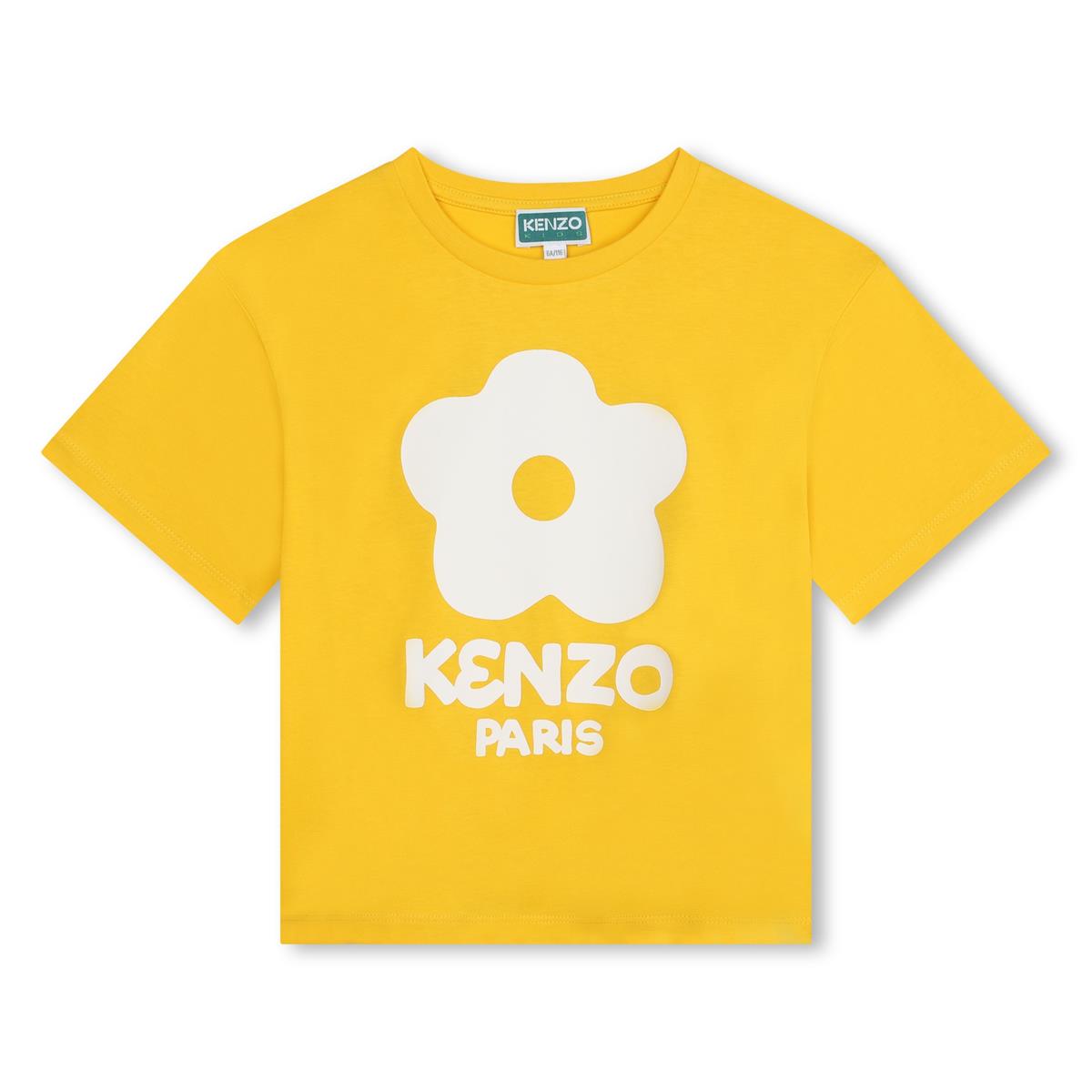 Girls Yellow Cotton T-Shirt