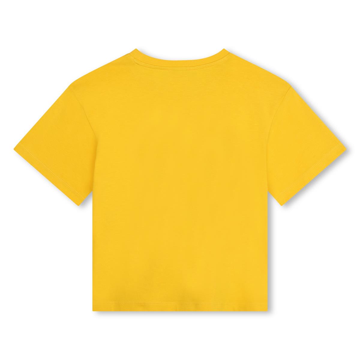 Girls Yellow Cotton T-Shirt